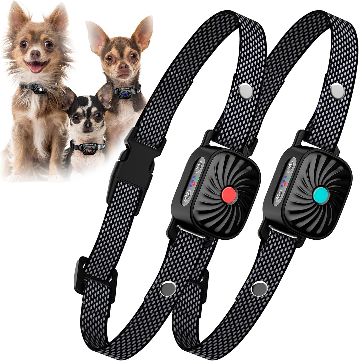 2 Pack Bark Collar for Small Dogs - No Shock Anti Bark Control