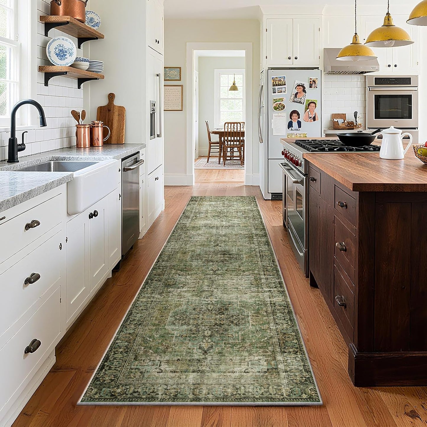 Machine Washable Kitchen Runner Rug: Soft Non-Slip 2ftx10ft Rug