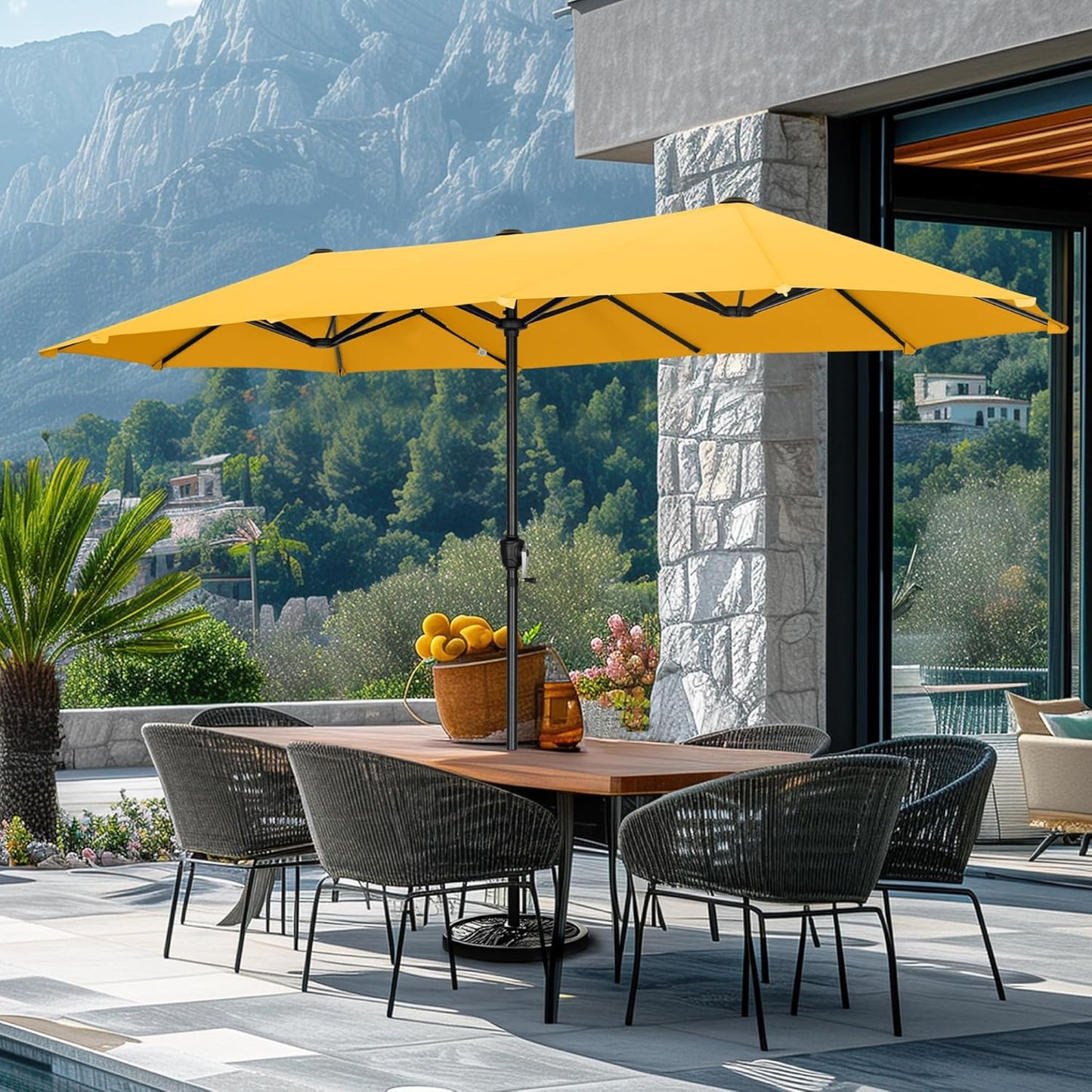 13ft Rectangle Patio Umbrella for Large Outdoor Spaces
