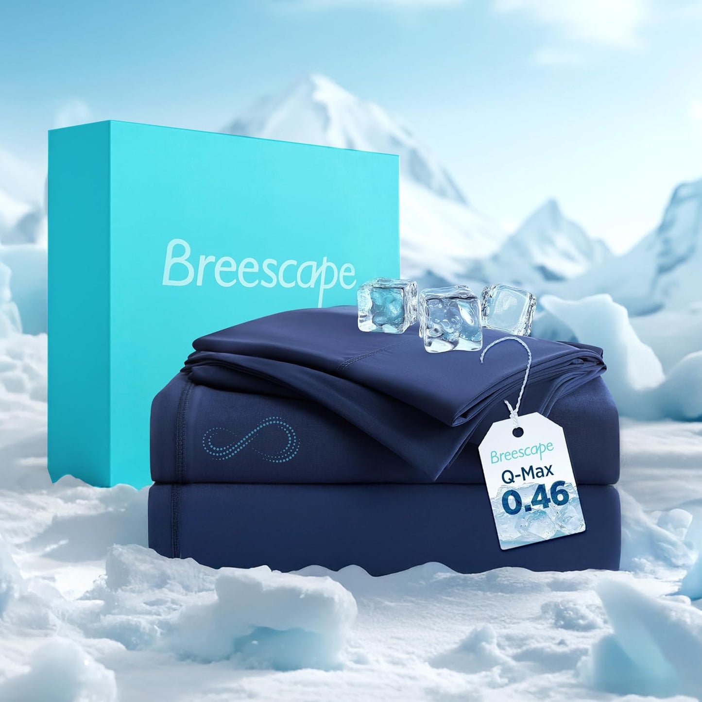 Breescape Cooling Sheet Set King Size for Hot Sleepers Comfort