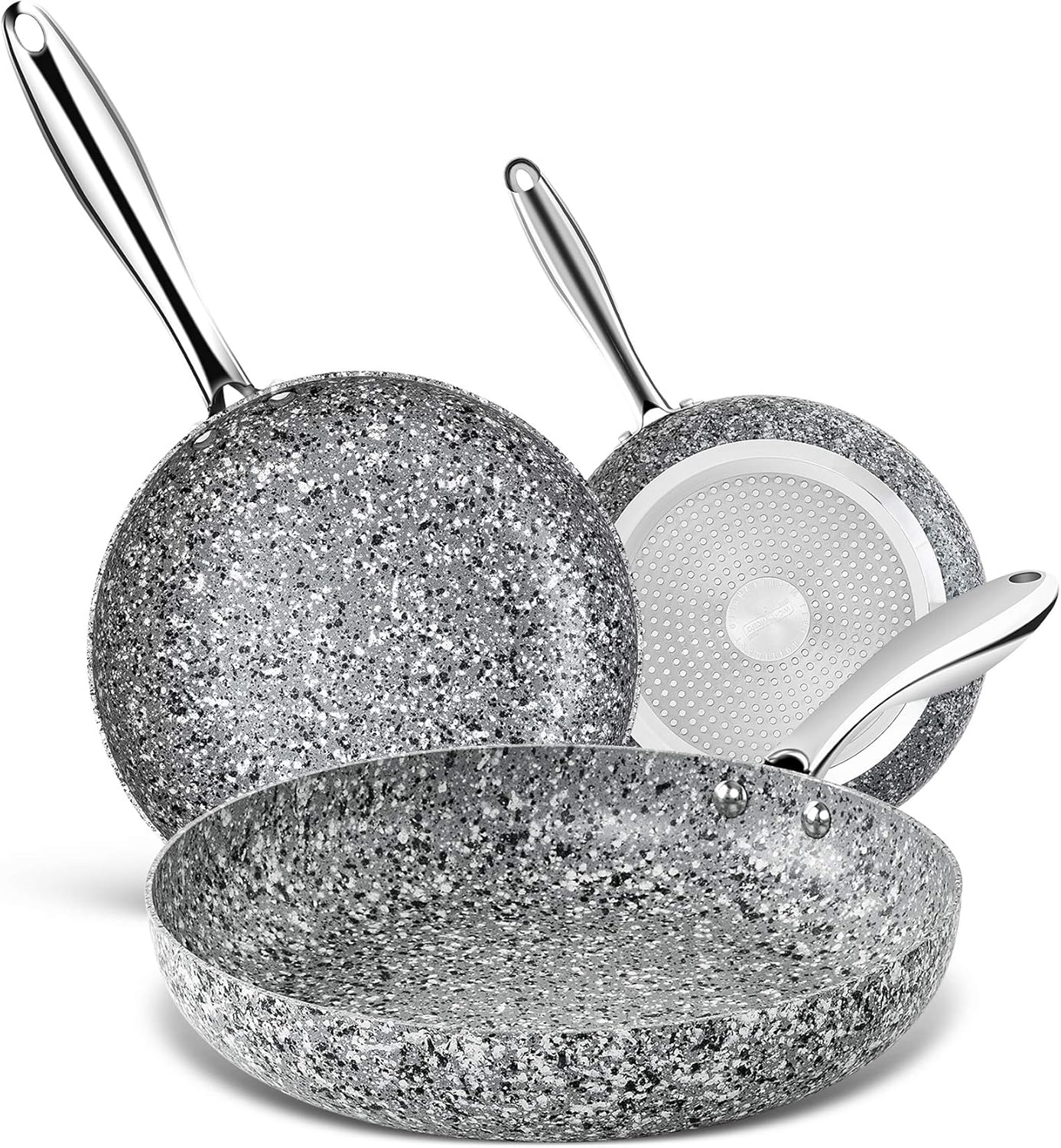 MICHELANGELO Nonstick Frying Pans Set for Healthy Cooking