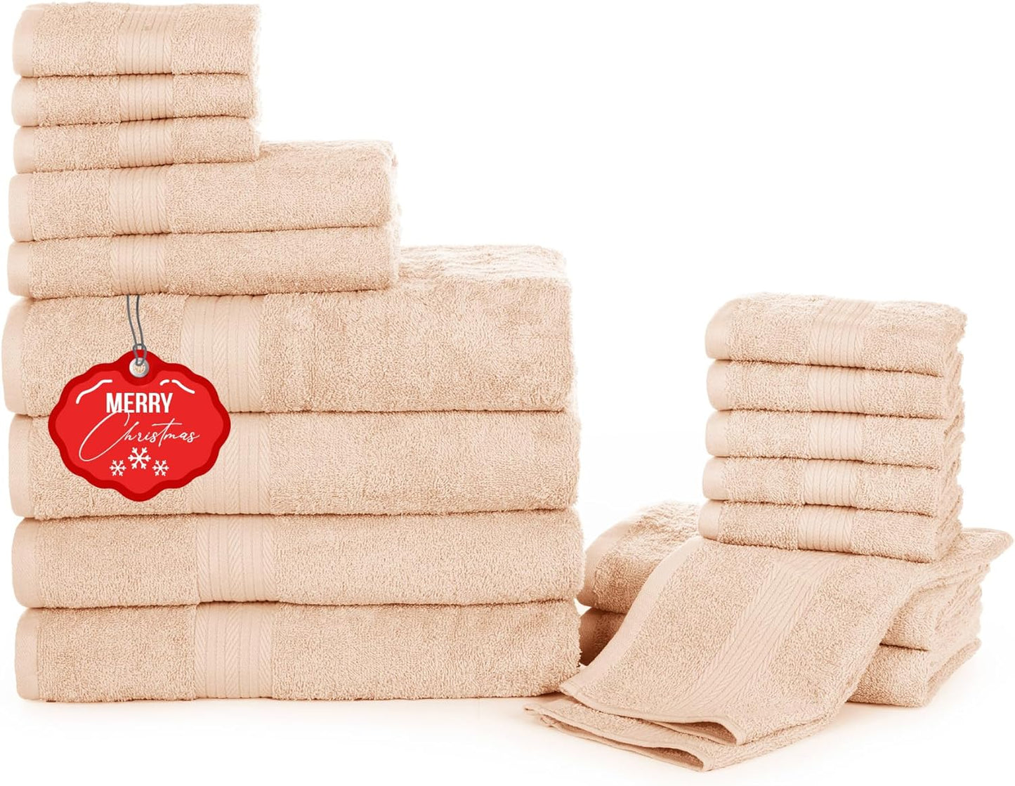 Ample Decor Bathroom Towel Set of 18 - Perfect for Gifting