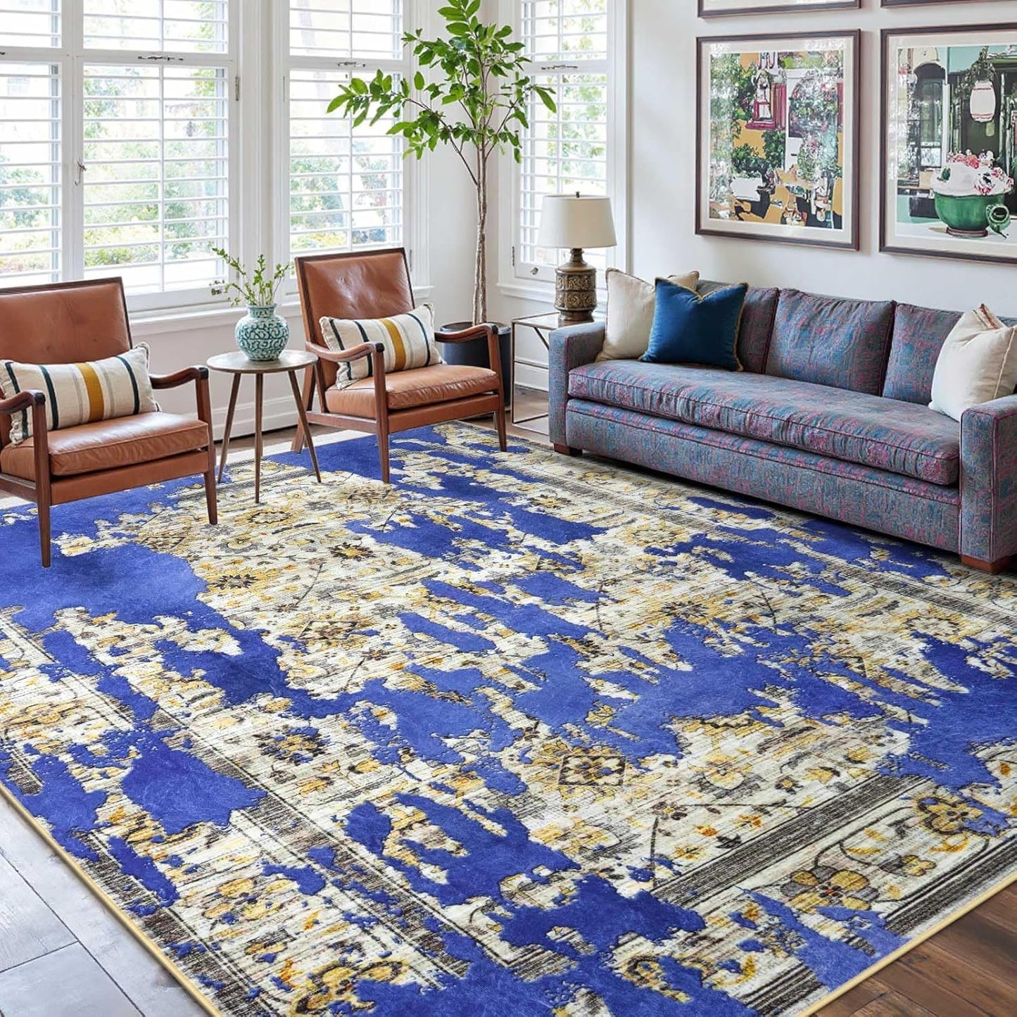 8x10 Ft Extra Large Washable Area Rugs for Living Room Decor