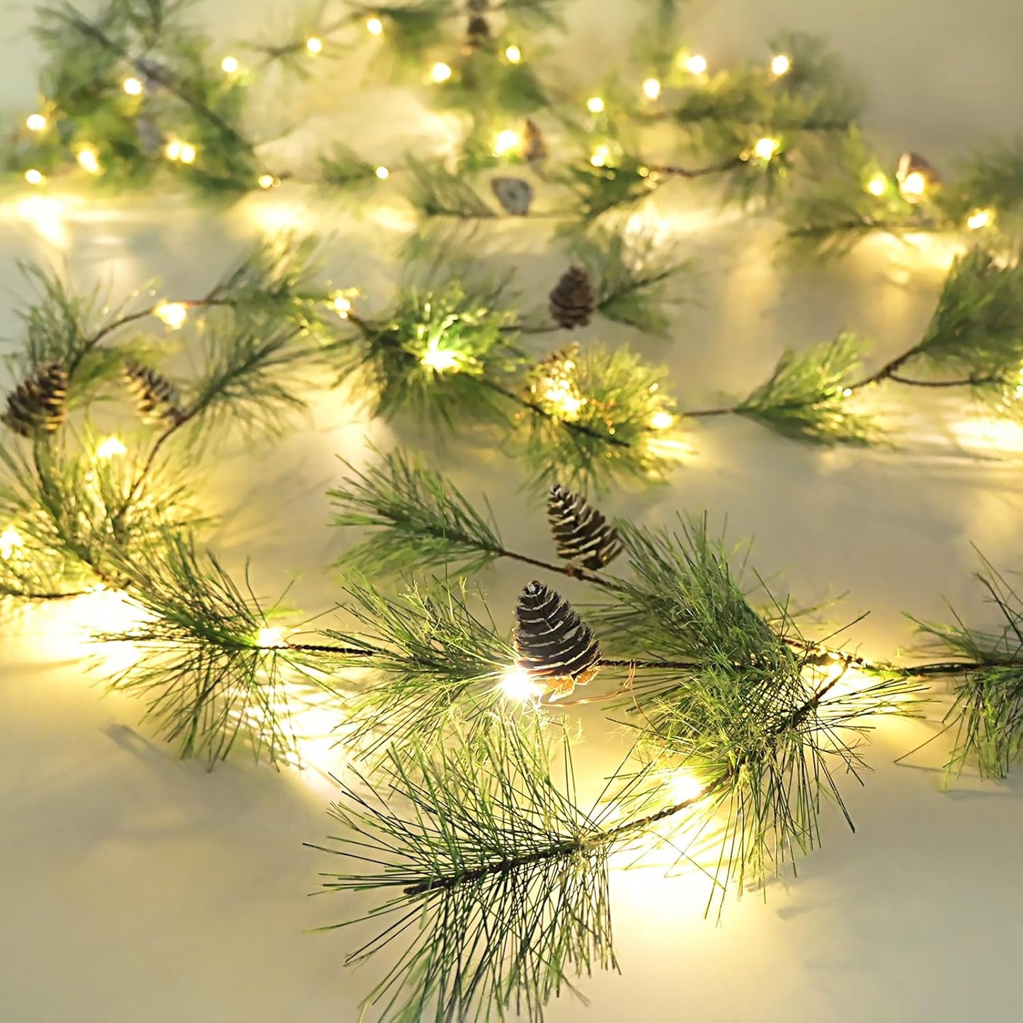 Pre-lit Christmas Garland with Lights for Festive Decor
