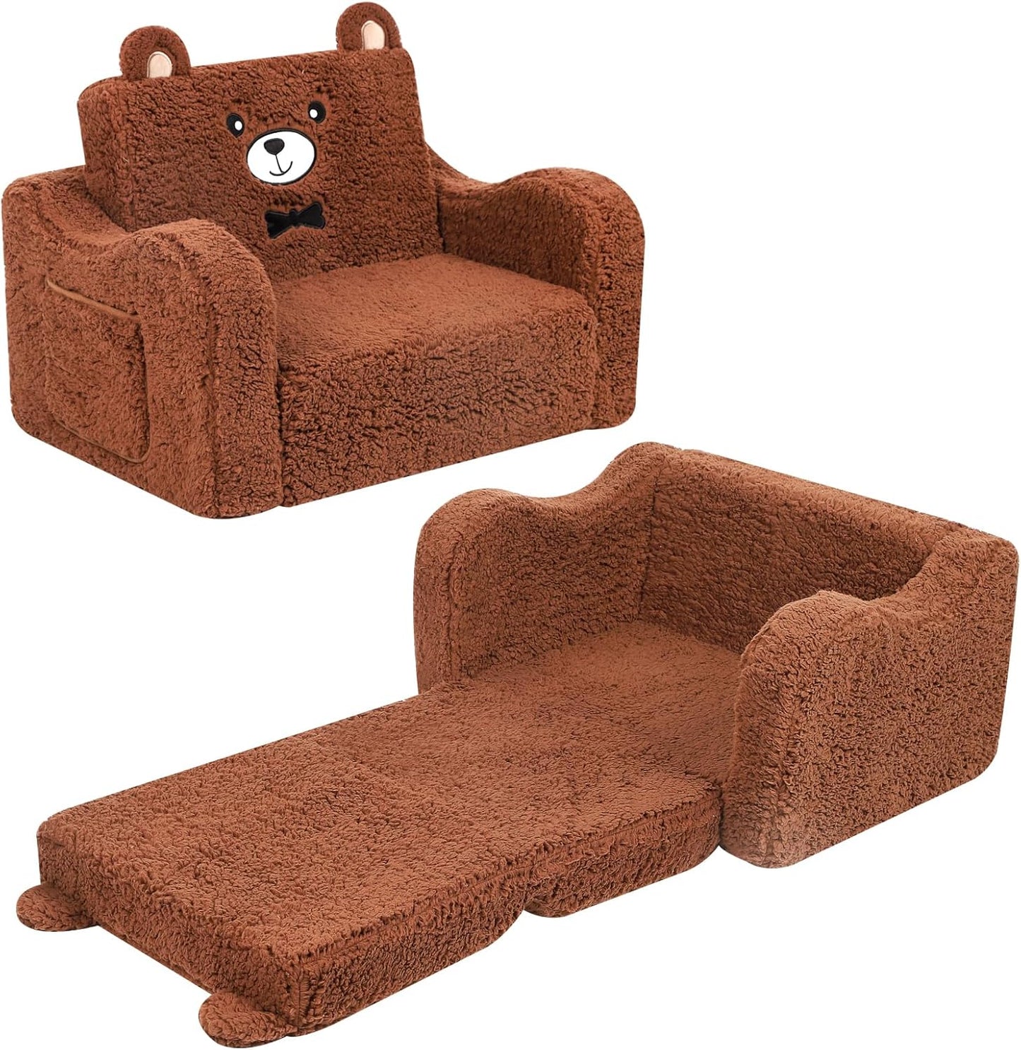 Comfy Kids Teddy Sofa - Convertible Lounger!