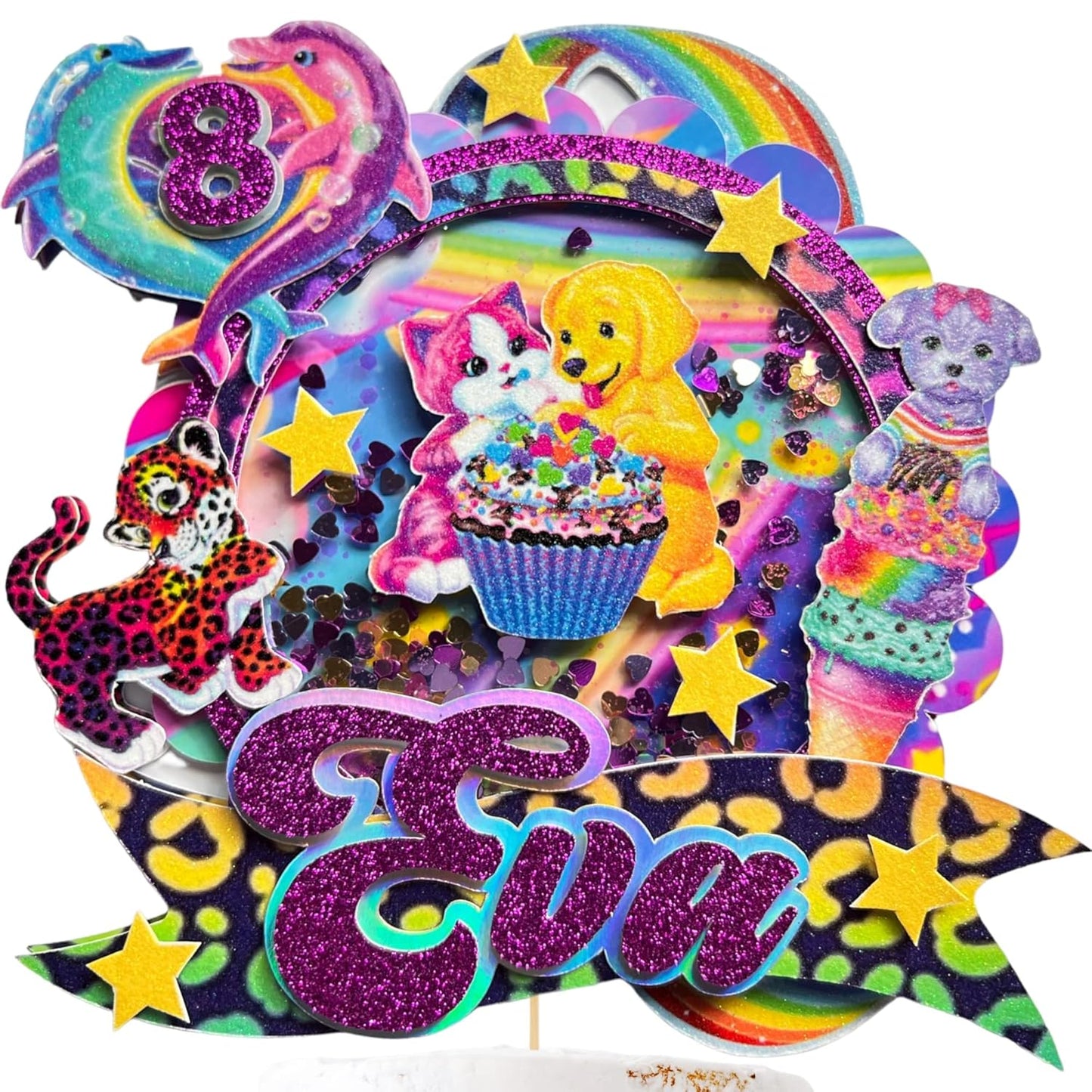 80fts 90fts Cake Topper for Kids Birthday Parties - Handmade Fun