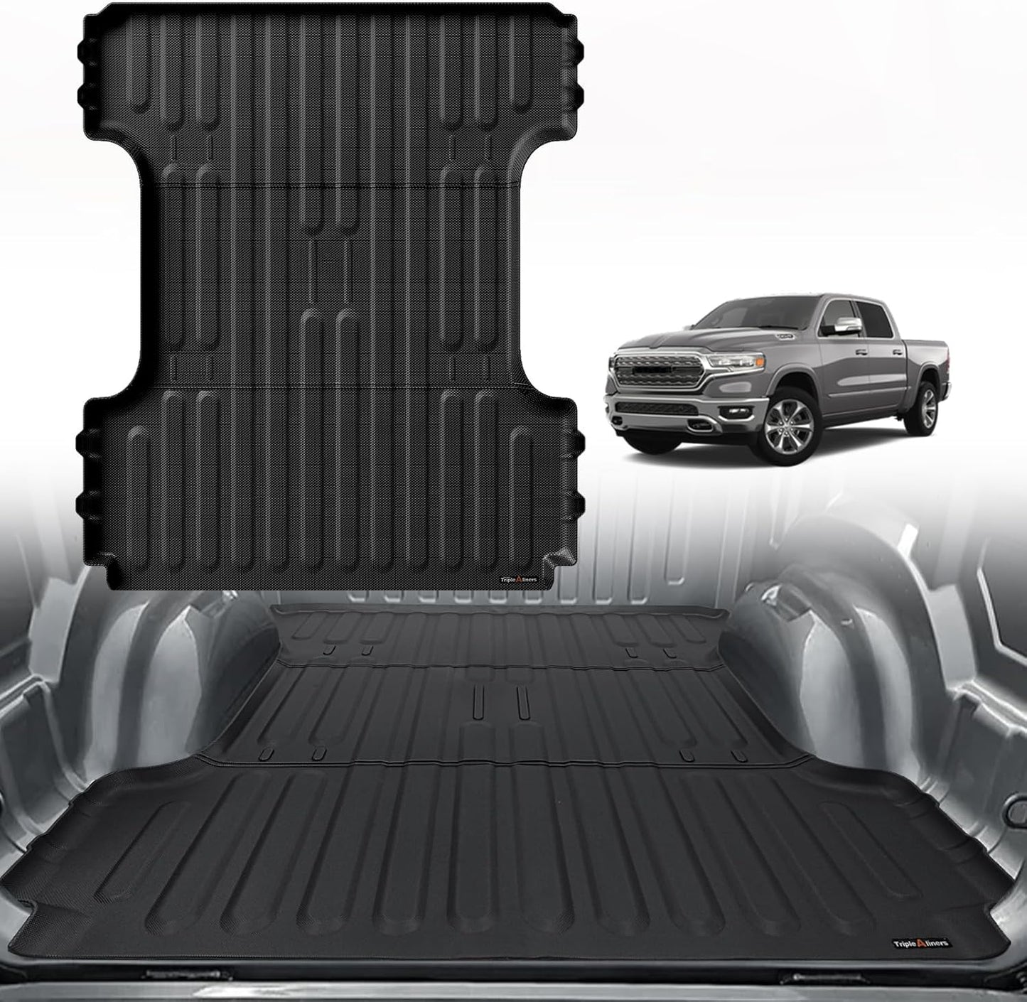 TripleAliners Truck Bed Mat for 2019-2025 Ram 1500 - All Weather