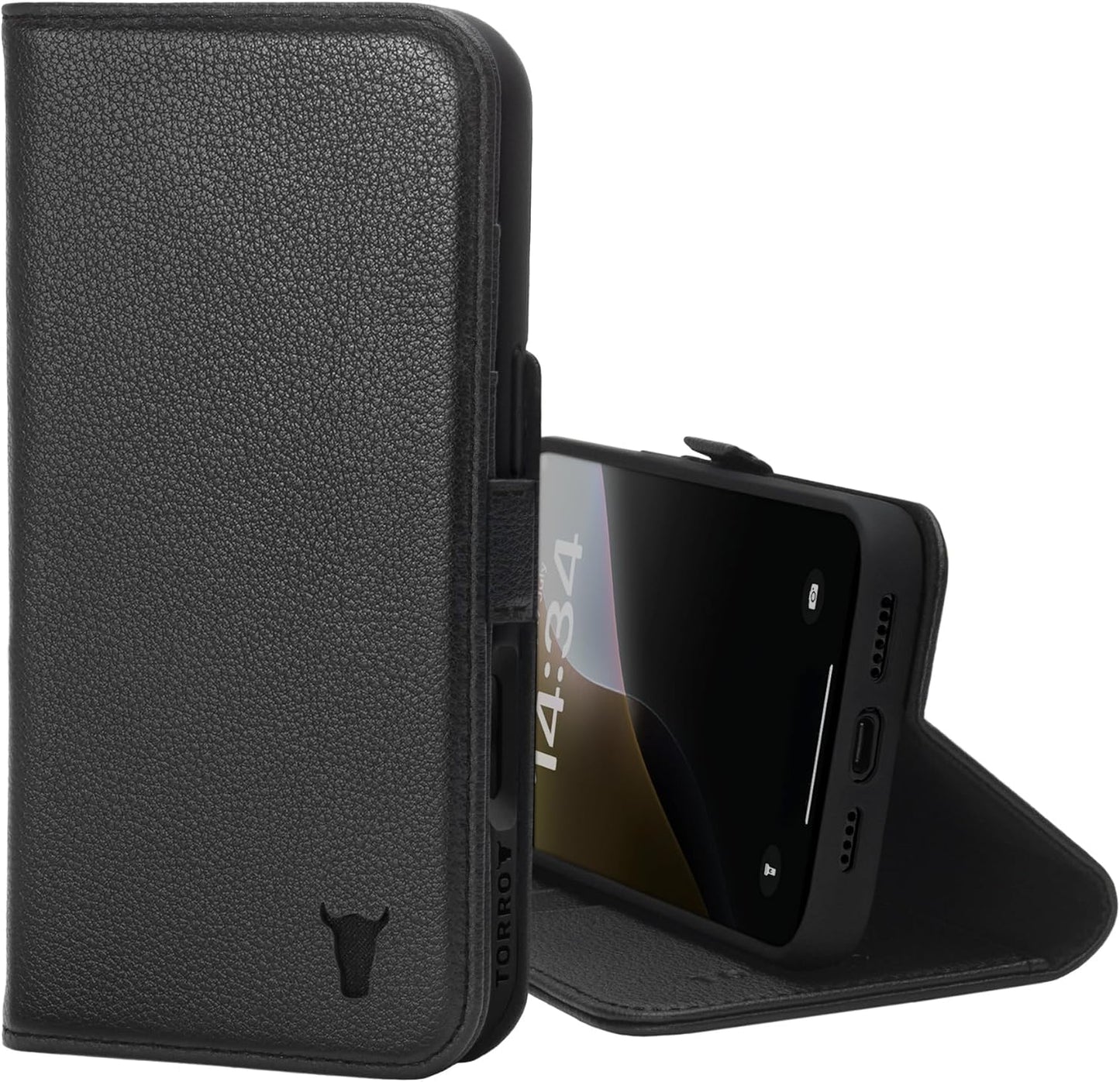 TORRO Premium Leather Case for iPhone 16 Pro Max - Black