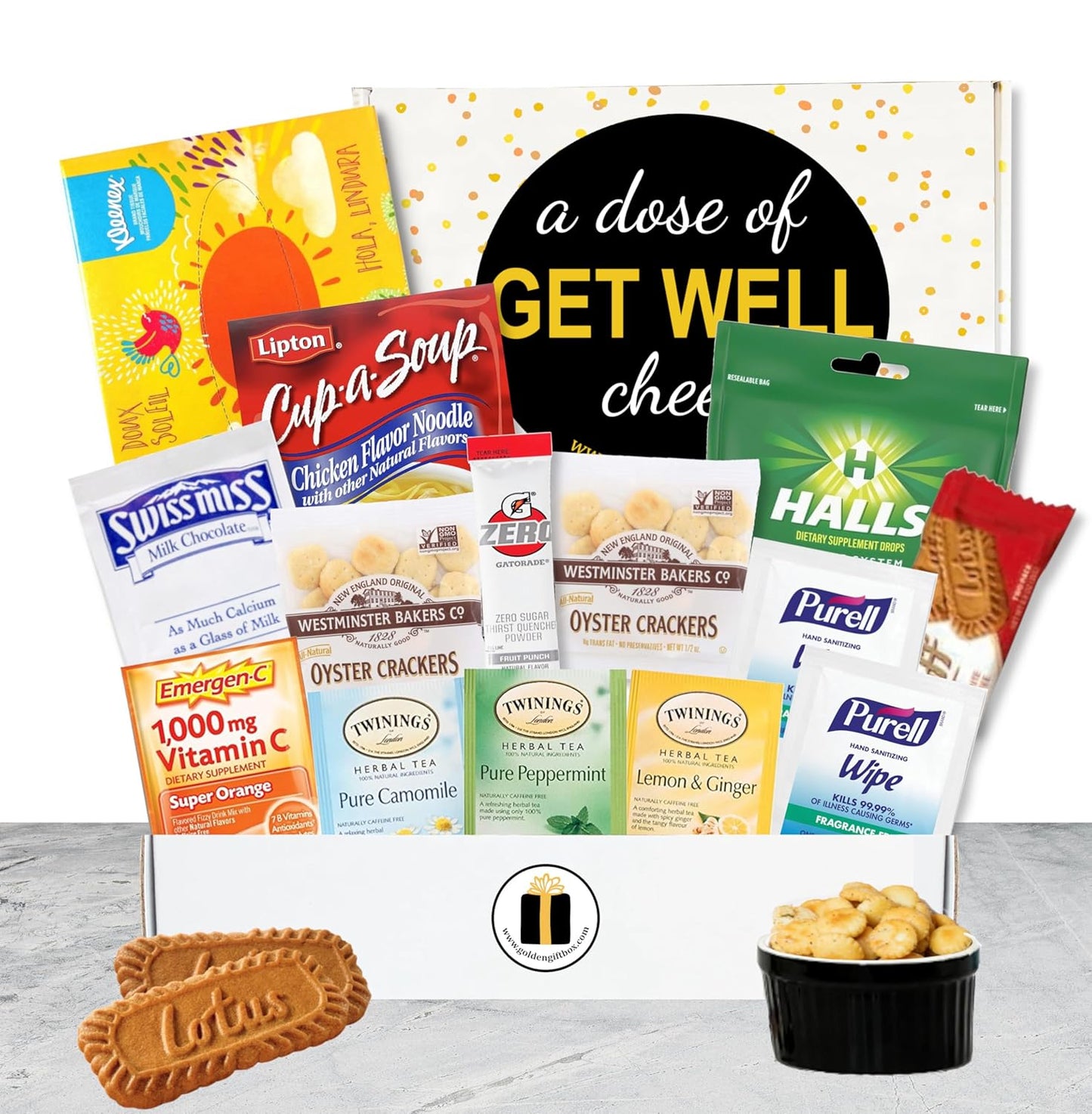 Get Well Care Package for Adults: 10-Piece Cold & Flu Basket