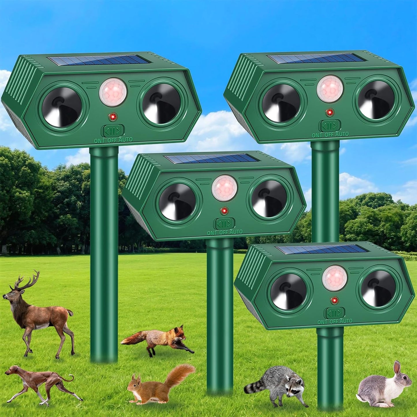 2025 4Pack Deer Repellent Device for Effective Animal Control