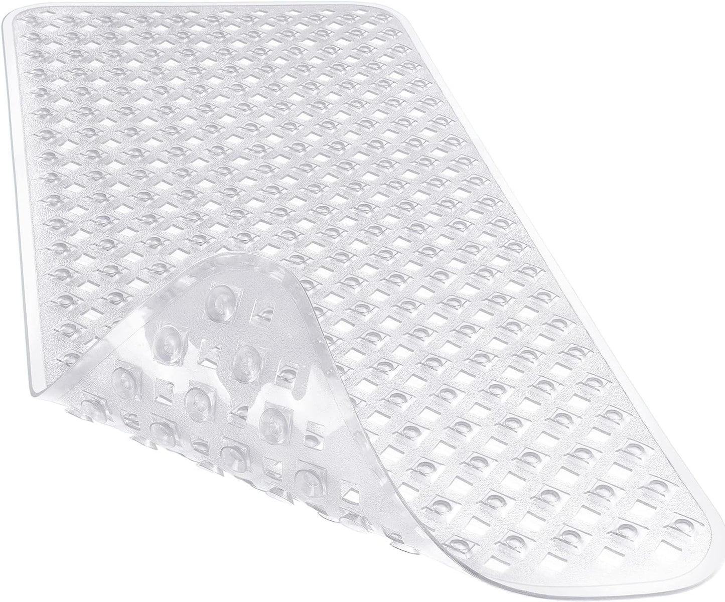 Yimobra Non Slip Bath Mat: 34.5x15.5 Inch Drain Holes, Suction Cups