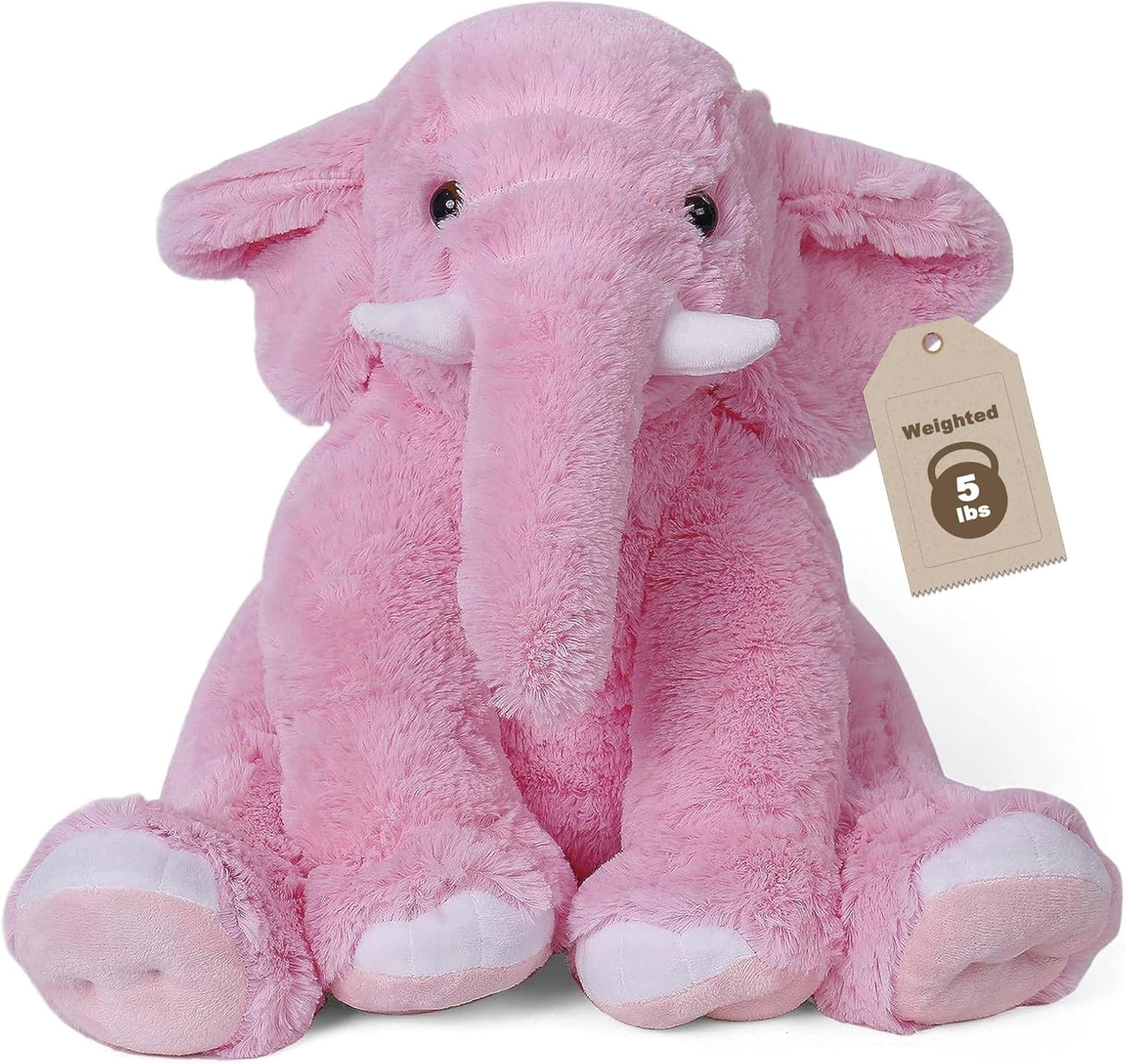Elephant Weighted Stuffed Animals 5 lbs 16 inches for Comfort