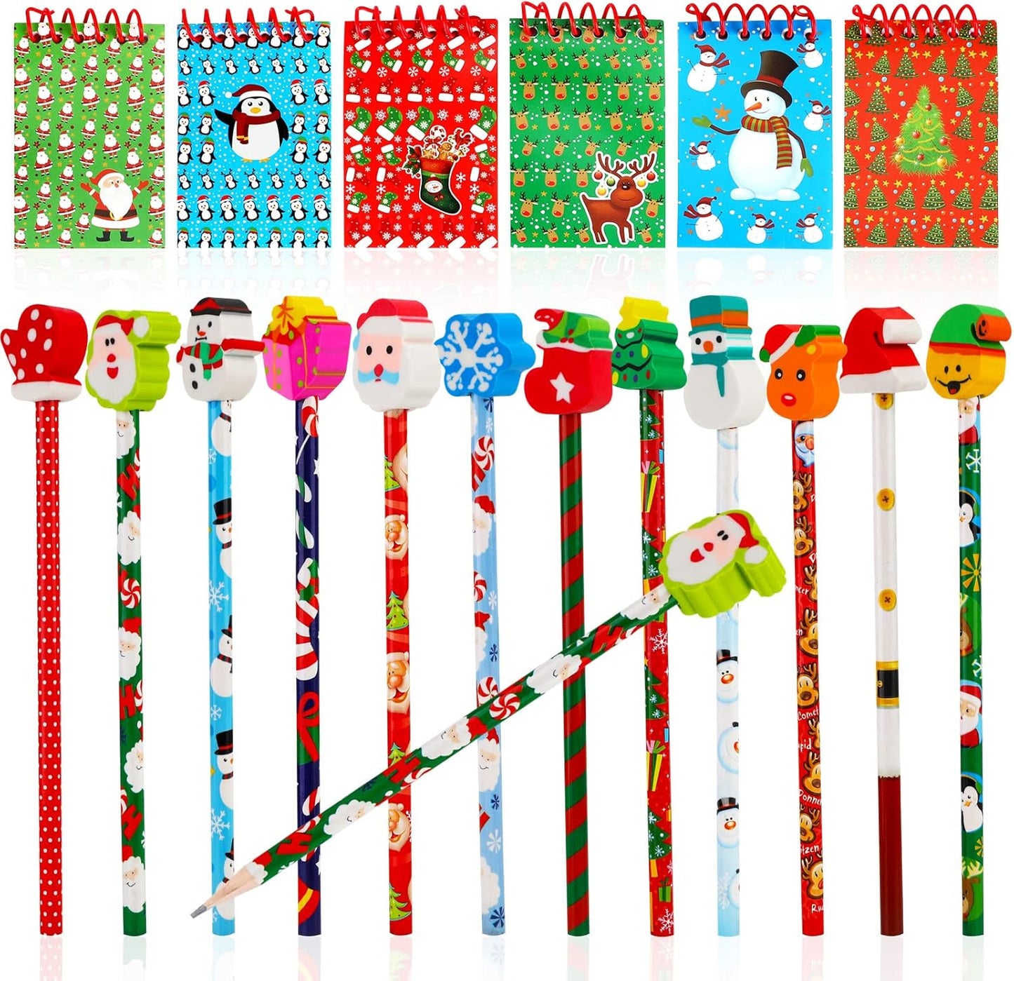Christmas Pocket Notebook Set for Kids, 24pc