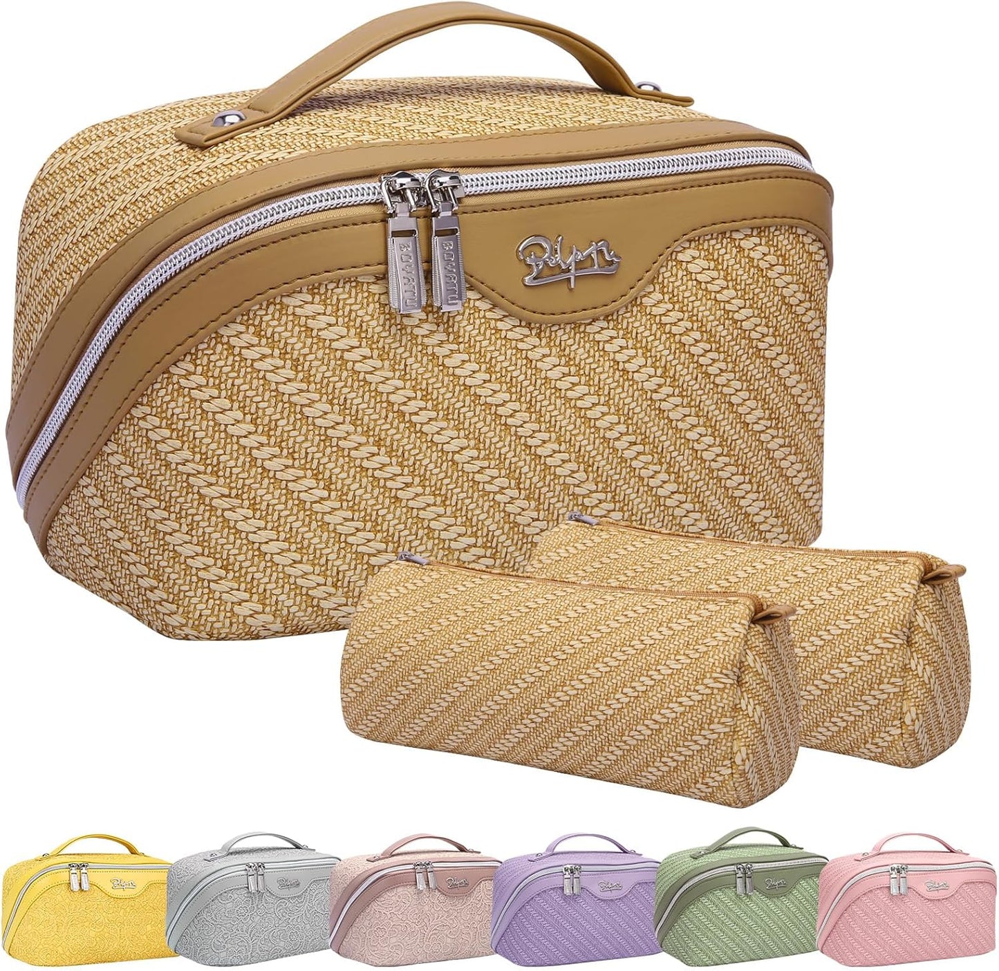 Travel Makeup Bags for Women - Large Waterproof Cosmetic Set