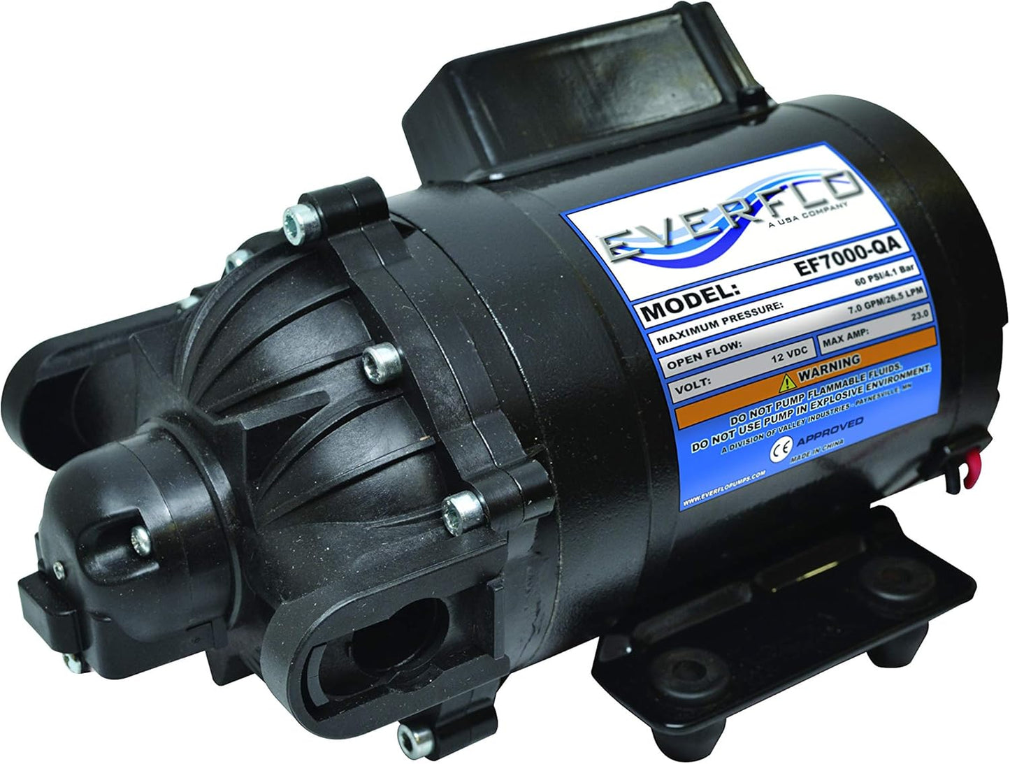 Everflo 12V On-Demand Diaphragm Sprayer Pump for Versatile Use