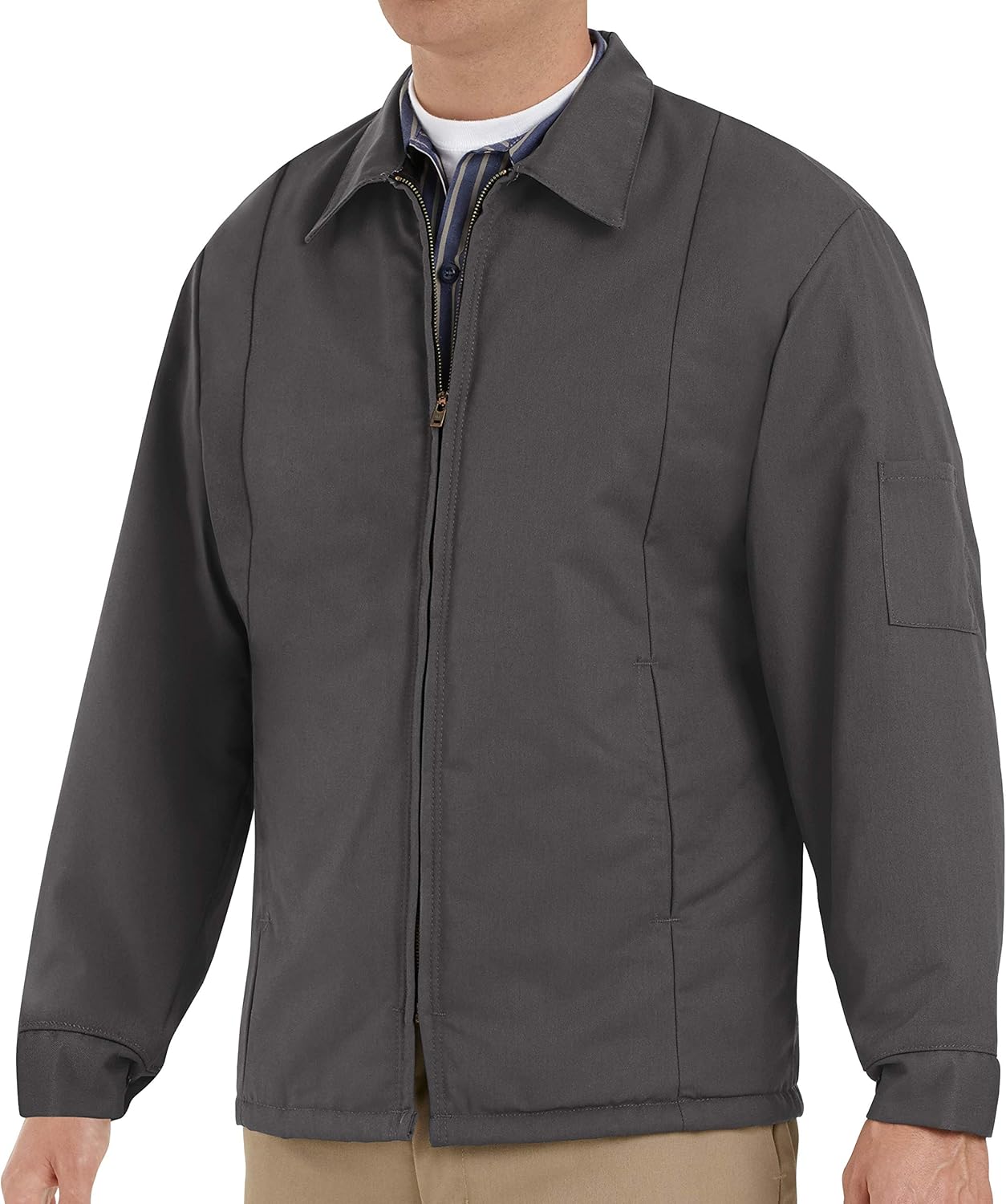 Red Kap Men's Perma Lined Panel Jacket for Comfort and Utility