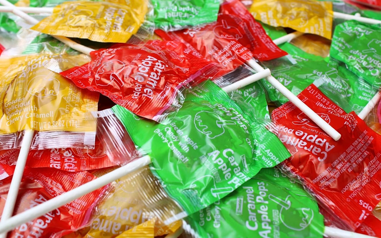 Assorted Caramel Apple Lollipops for Fall Celebrations and Treats