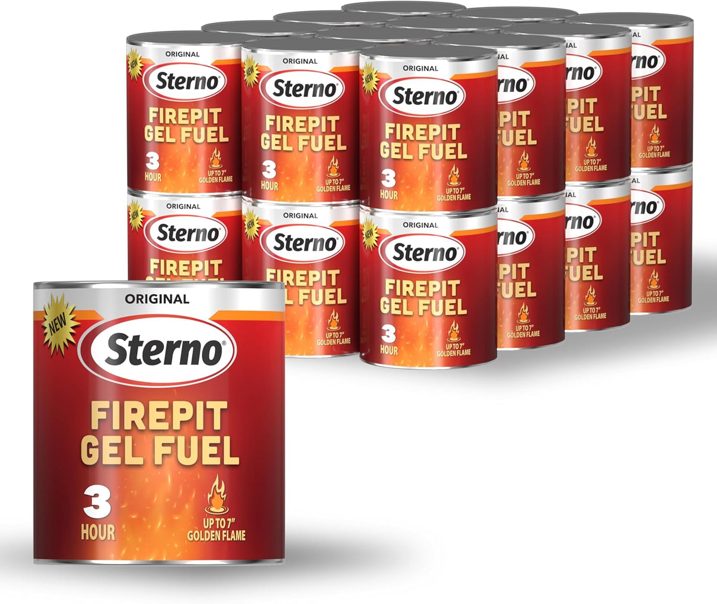 Sterno Firepit Gel Fuel - 24-Pack for Indoor & Outdoor Use