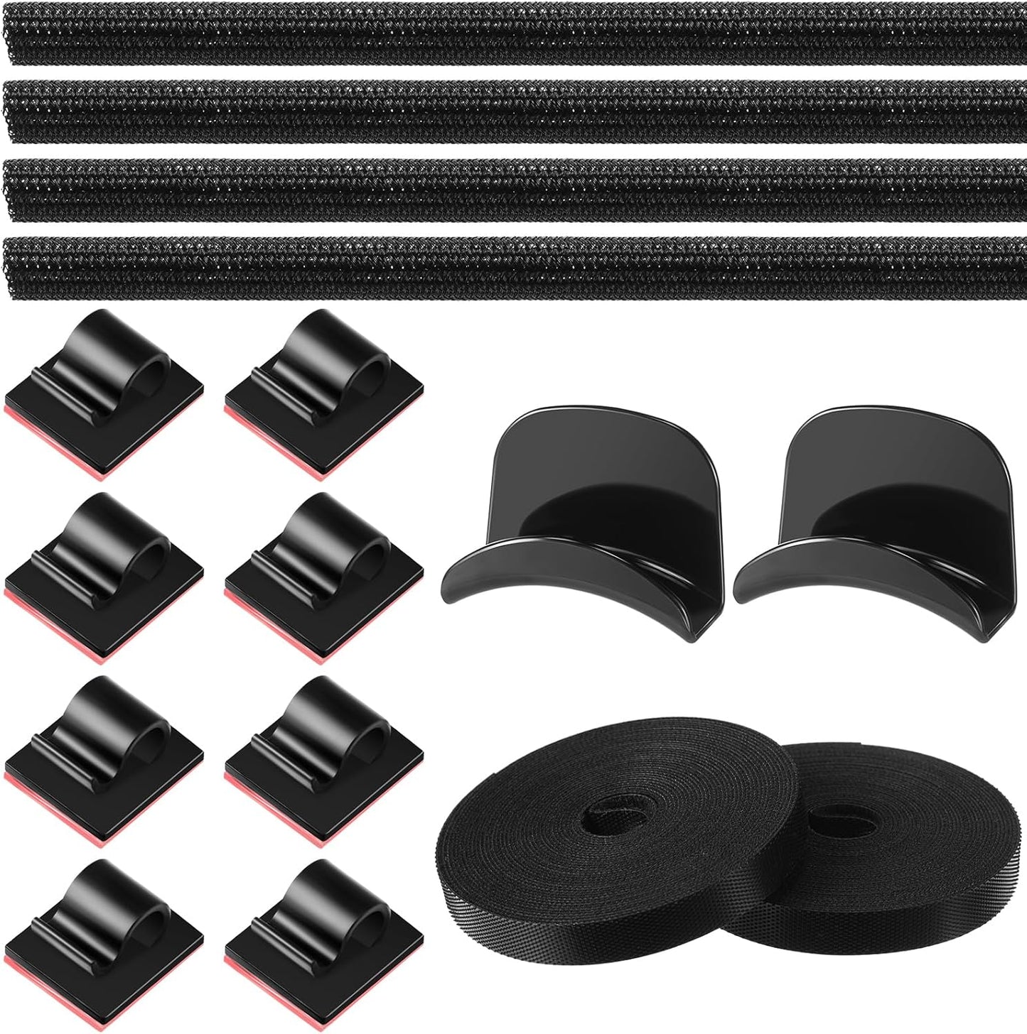 Ultimate Cable Management Kit for Computer, Black
