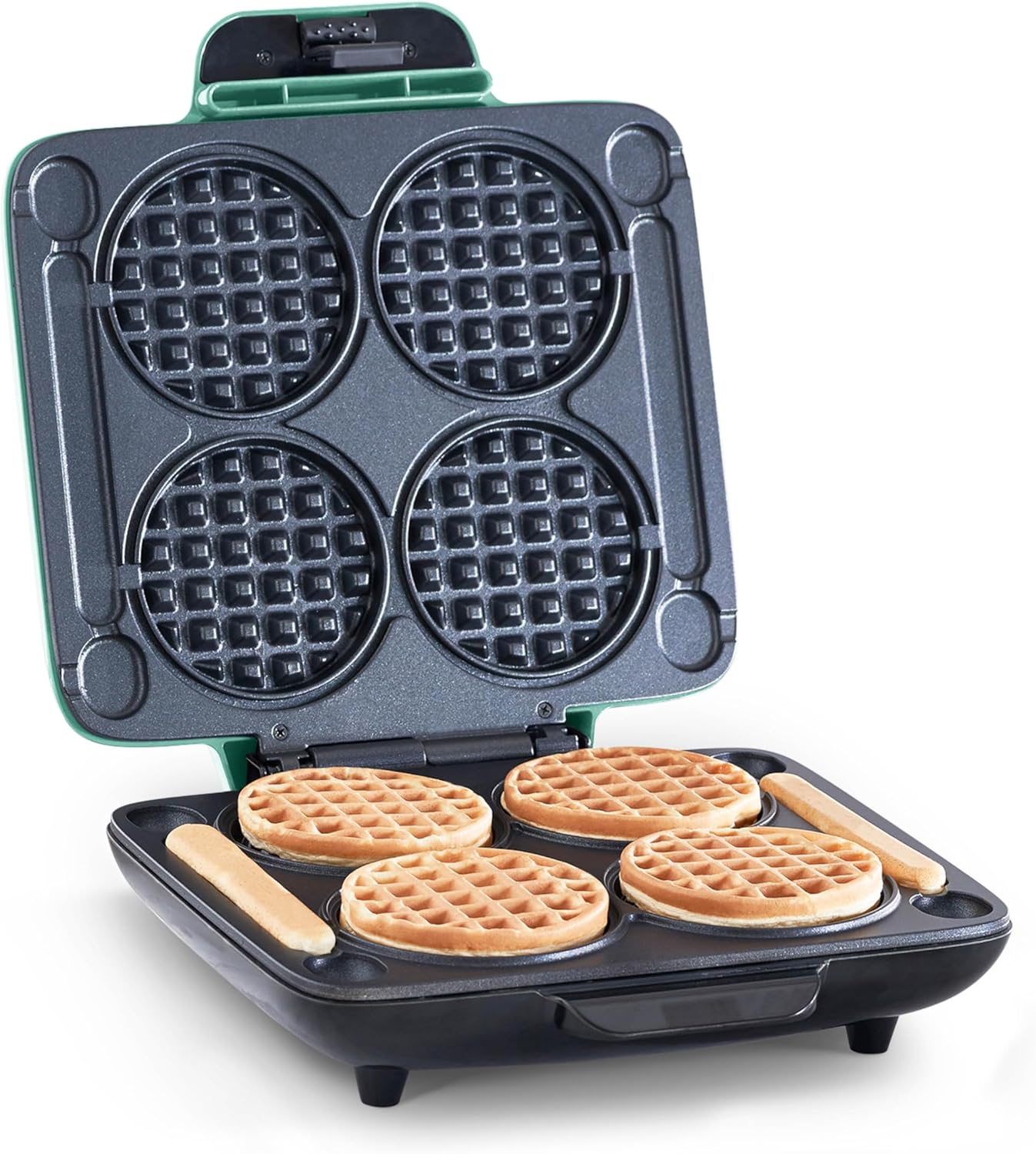 DASH Mini Waffle Maker: Cooks 4 Waffles Fast
