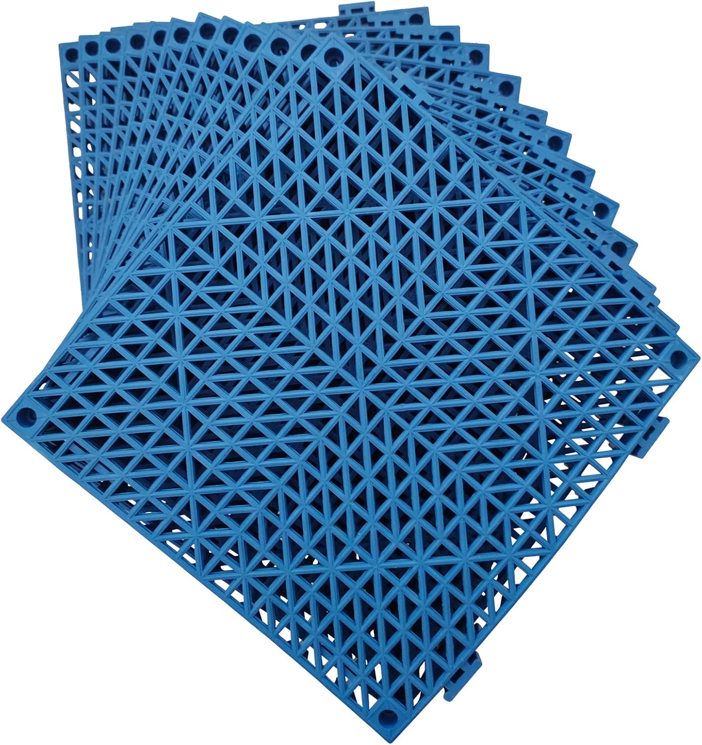 Modular Interlocking Cushion Rubber Mat Floor Tile 12 Pack