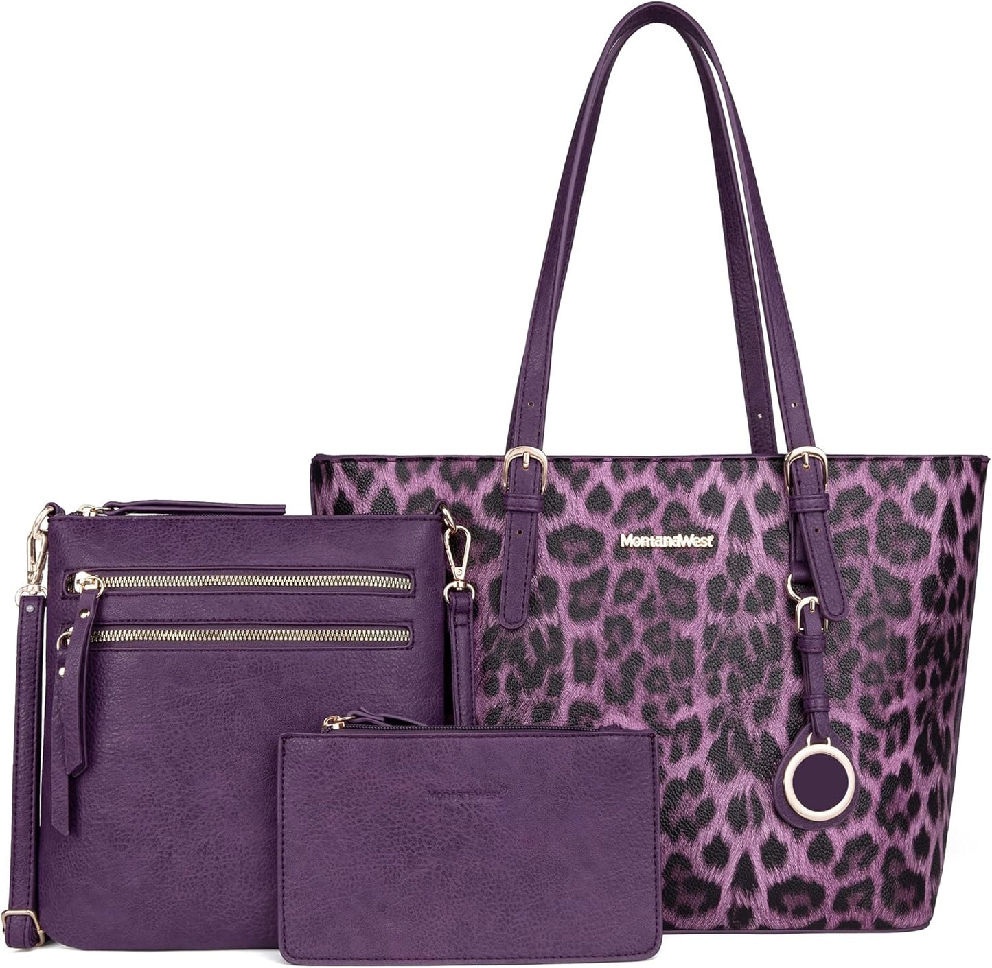 Montana West Purses for Women: Stylish Leopard Print Tote Set