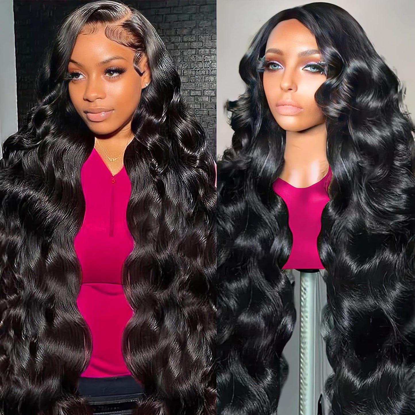13x6 Body Wave Lace Front Wigs for Women - 28 Inch Natural Look