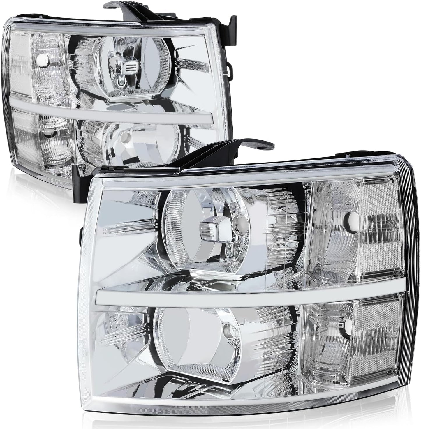 Halogen Headlight Assembly for Chevy Silverado 1500 2500HD 3500