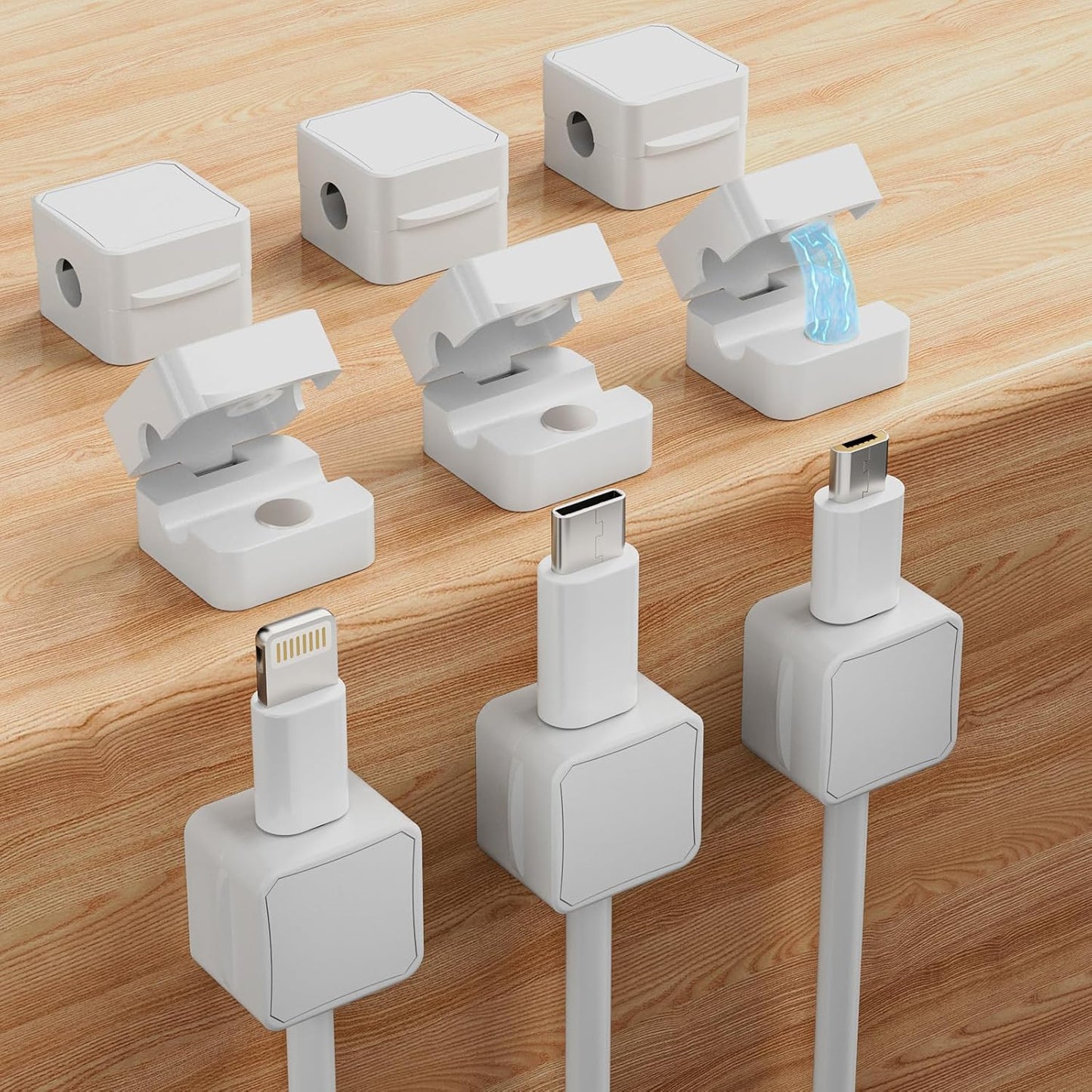 9-Pack Magnetic Cable Clips for Tidy Cords