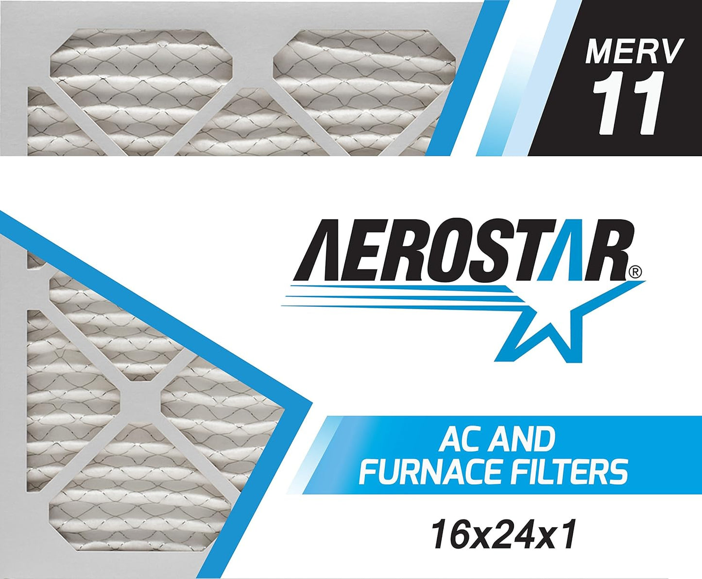 Aerostar 16x24x1 MERV 11 Filters for Cleaner Air Quality