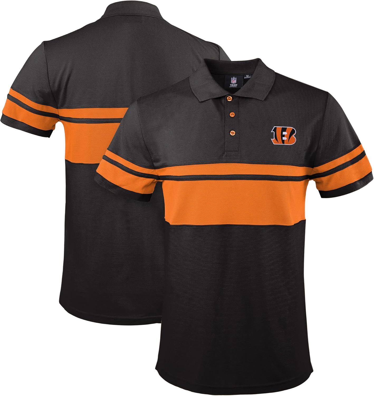 FOCO NFL Football Team Color Chest Stripe Polo Shirt for Men