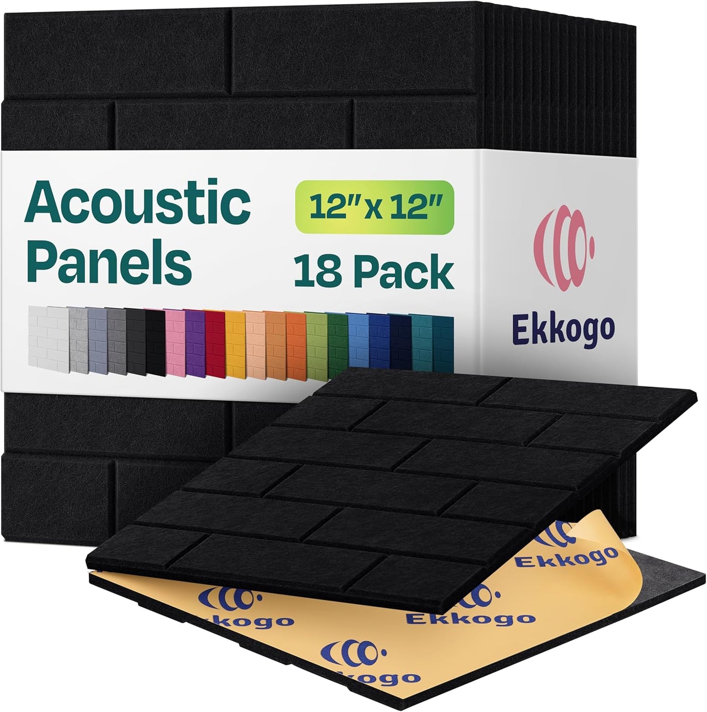 Acoustic Panels 18-Pack for Soundproofing and Noise Reduction