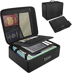 Fireproof Document Organizer Box with Lock for Secure Storage