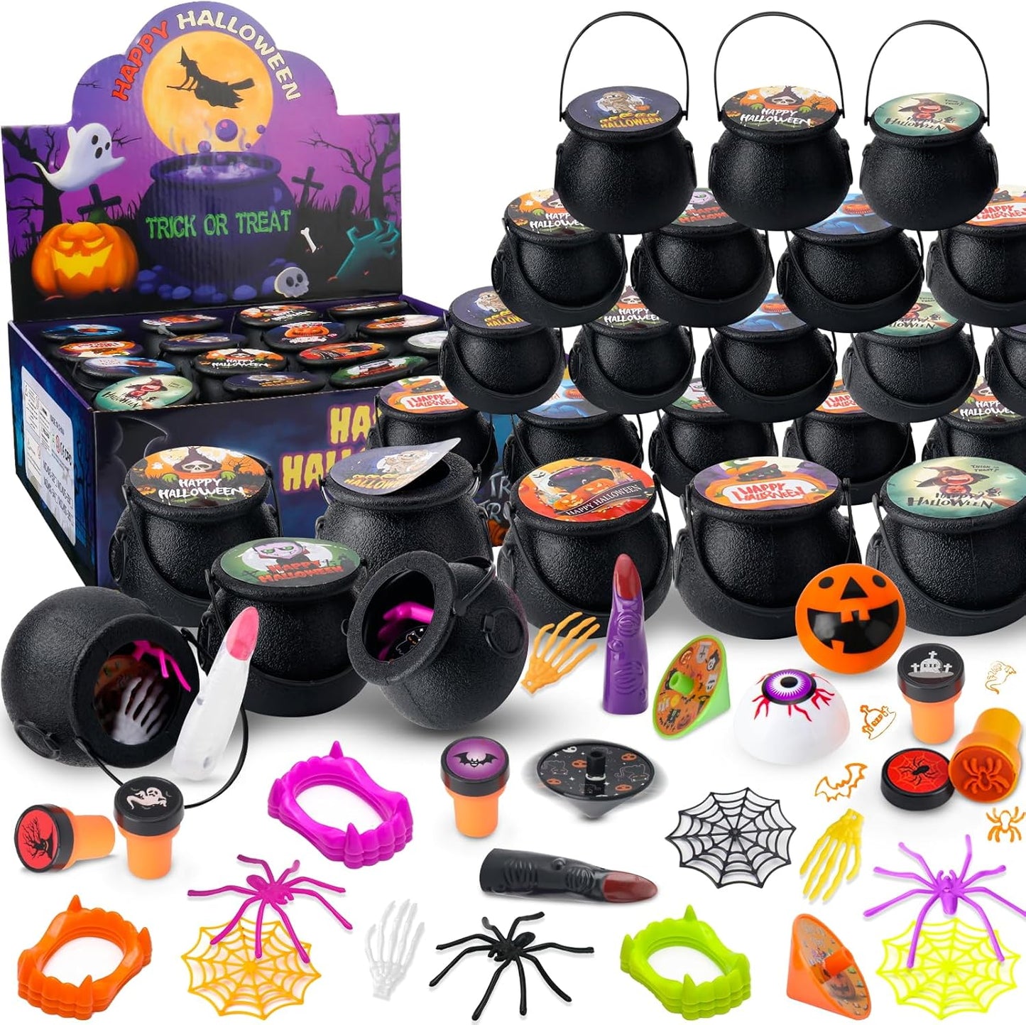 252 PCS Halloween Party Favors for Kids with Fun Toys