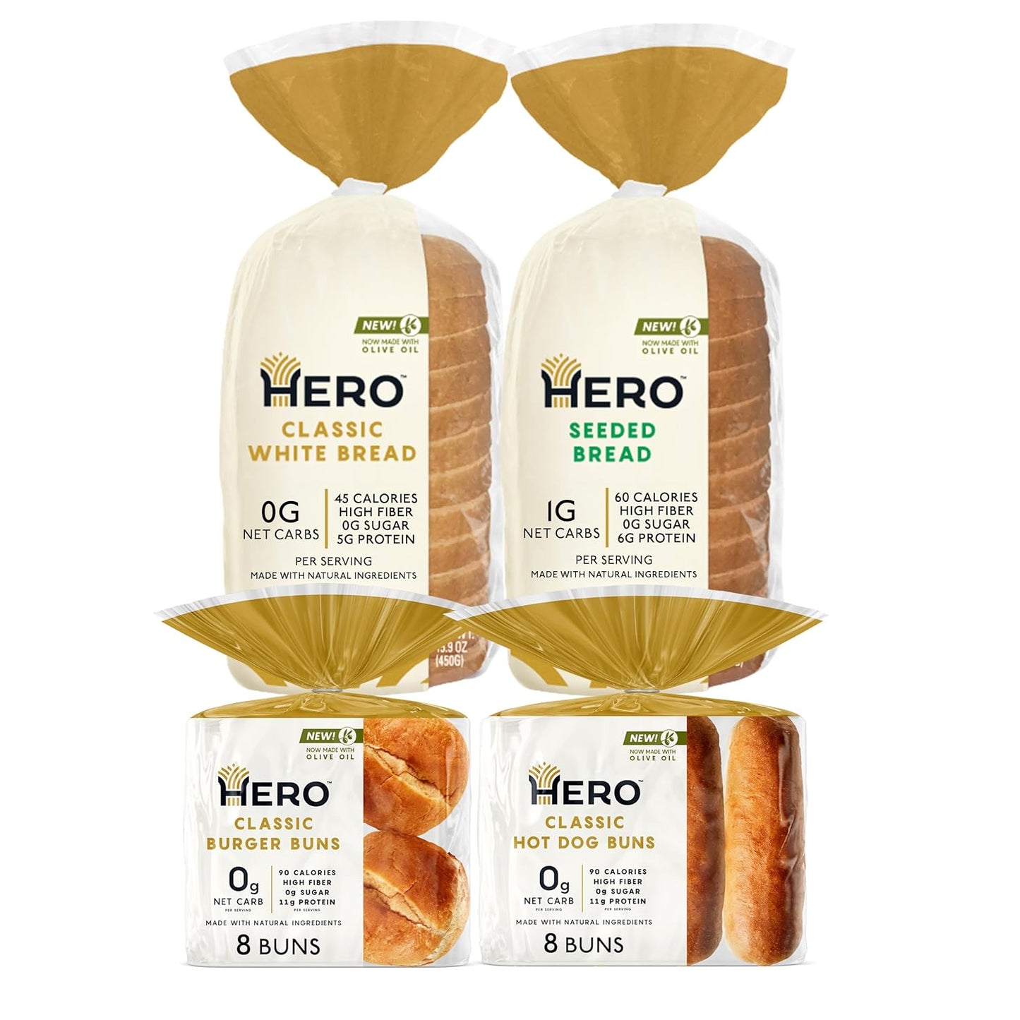 Hero Bread Find Your Hero Bundle: Low Carb Breads & Buns