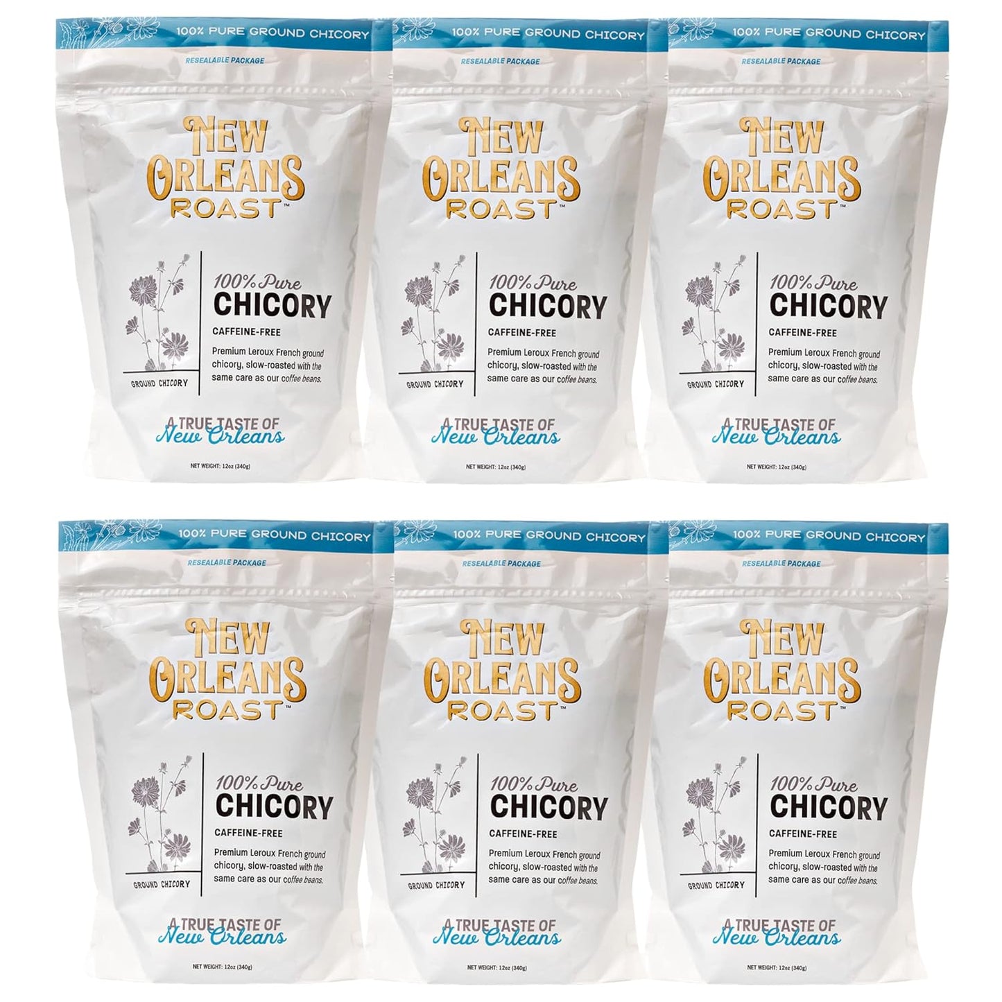 100% Pure French Chicory Coffee Alternative - Dark Roast Delight