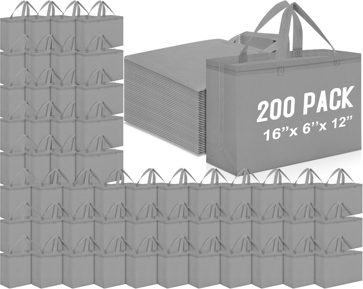 Windyun Reusable Grocery Bags Large Non Woven Shopping Bags