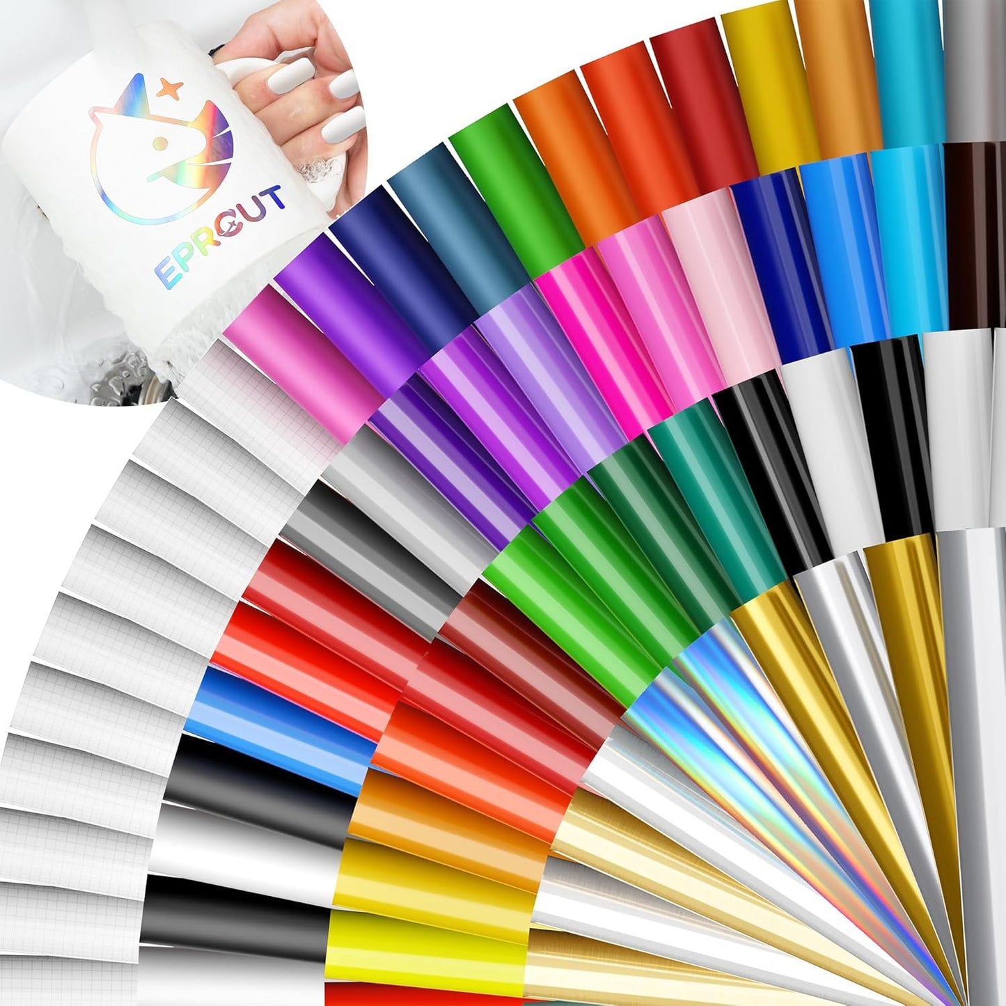 12x12 Permanent Vinyl Sheets for Cricut and Silhouette Crafting