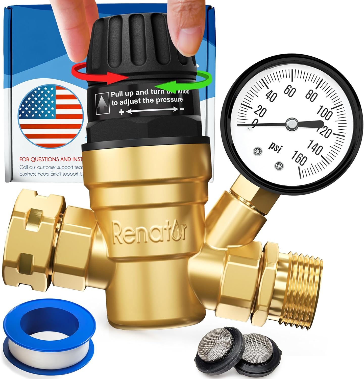 RV Water Pressure Regulator for Camper Travel Trailer Use