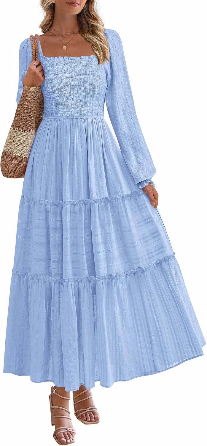 PRETTYGARDEN Fall Dresses for Women 2025 Elegant Maxi Style
