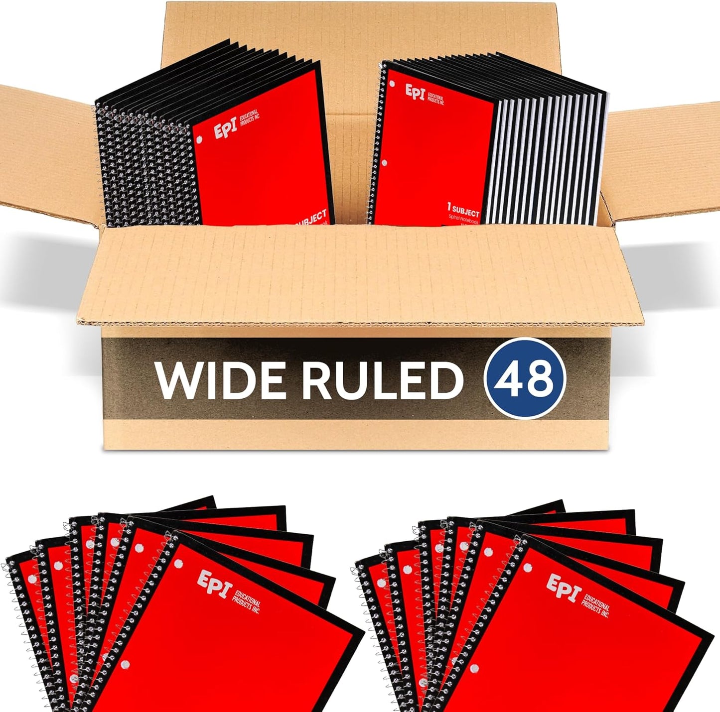 EPI Spiral Notebook - Durable 70 Sheets for School & Office Use