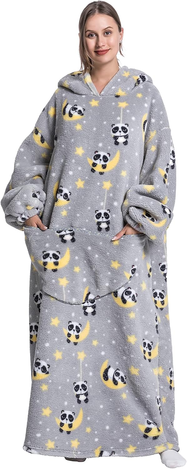 Blanket Hoodie Long for Women - Extra Long Wearable Comfort