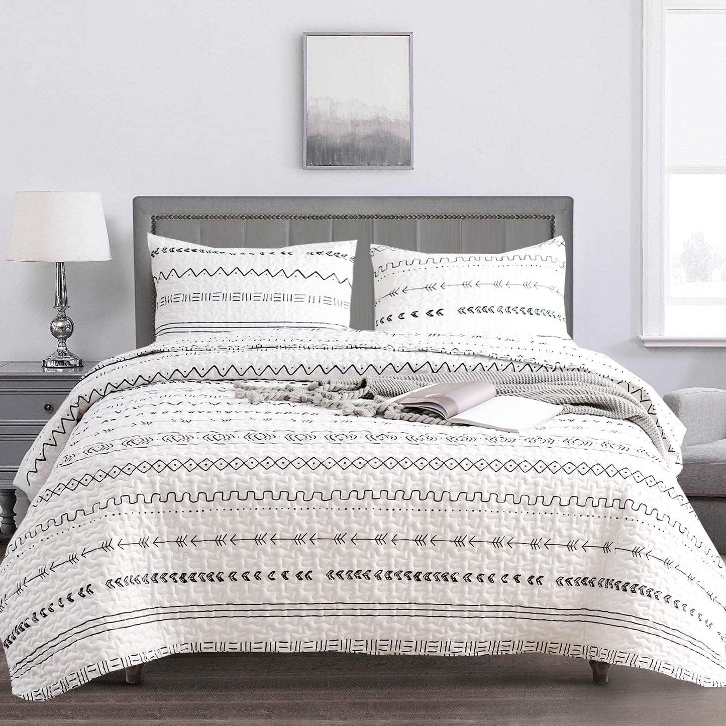 DURLENGEN Bohemian Quilt Set King Size for Stylish Bedrooms