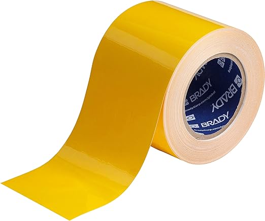 Brady ToughStripe Floor Marking Tape - Durable Yellow 4 in x 100 ft