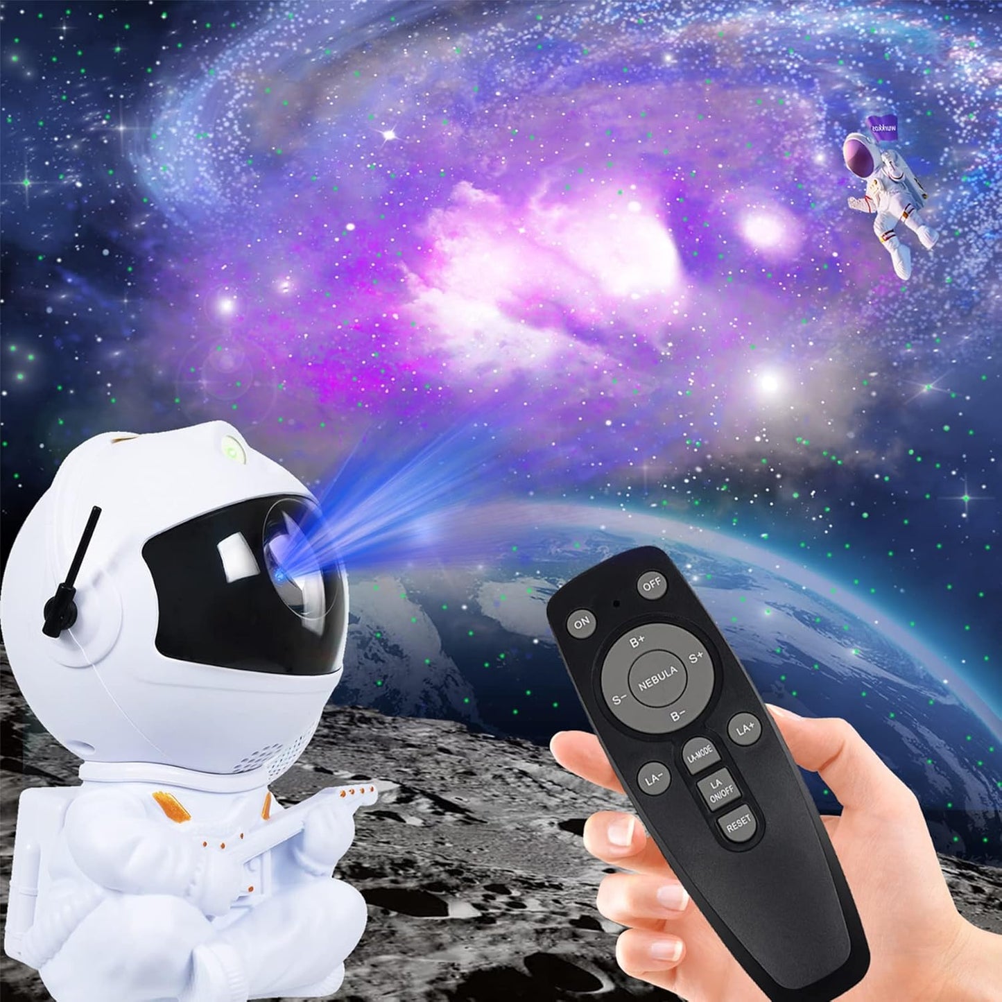 Galaxy Night Light with Timer & Remote - Dreamy Bedroom Ambiance