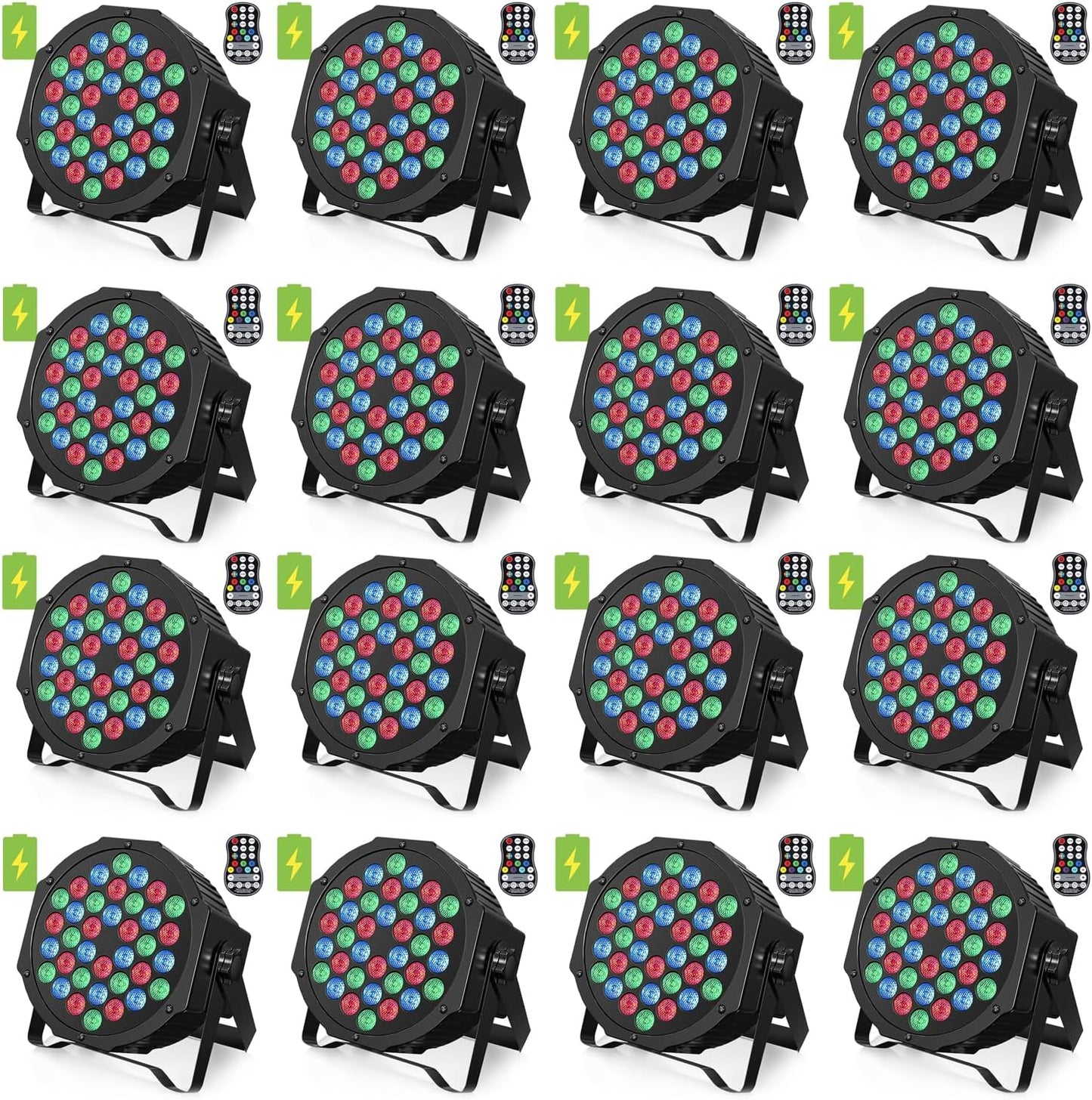 Rechargeable Par Lights 36W RGB for DJ Events and Parties