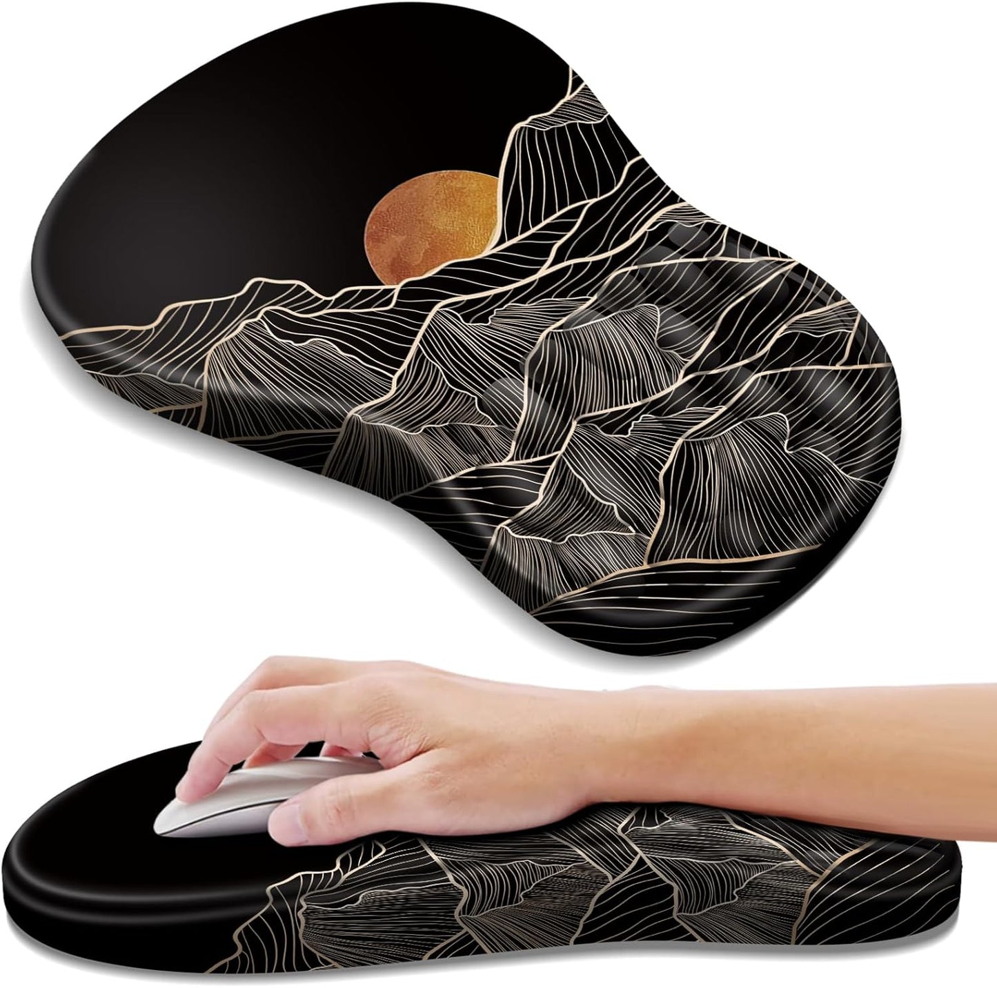 Sunset Ergonomic Mouse Pad: Pain-Relief Memory Foam