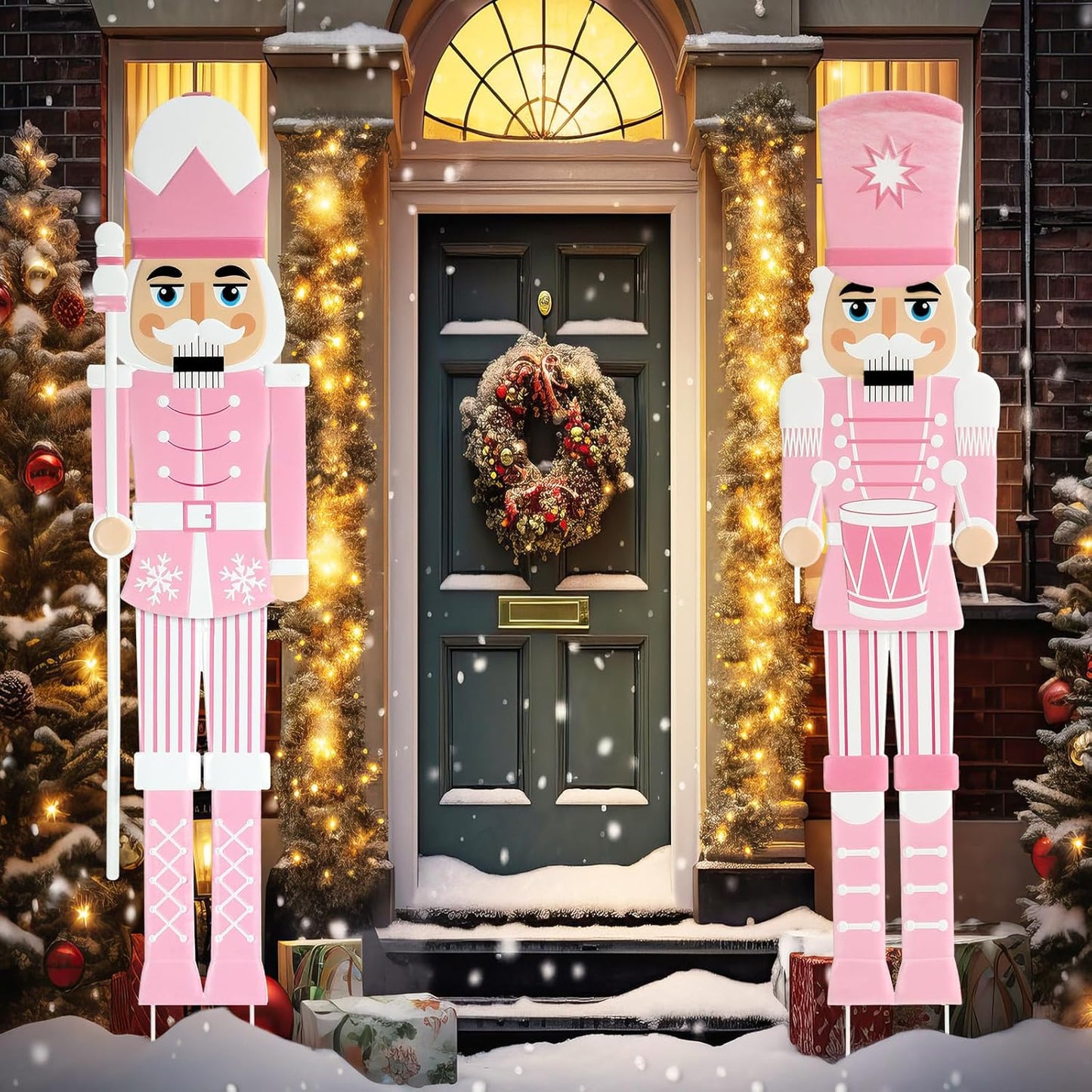 Giant 6ft Metal Christmas Nutcracker Yard Decorations for Holidays