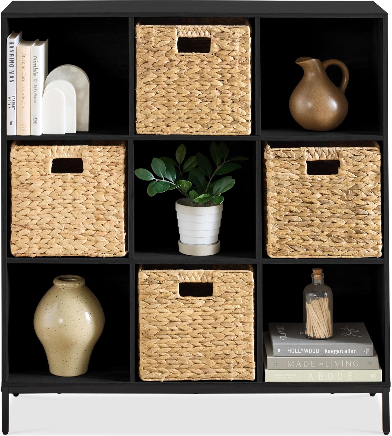 9-Cube Bookshelf Organizer for Living Room and Office Use
