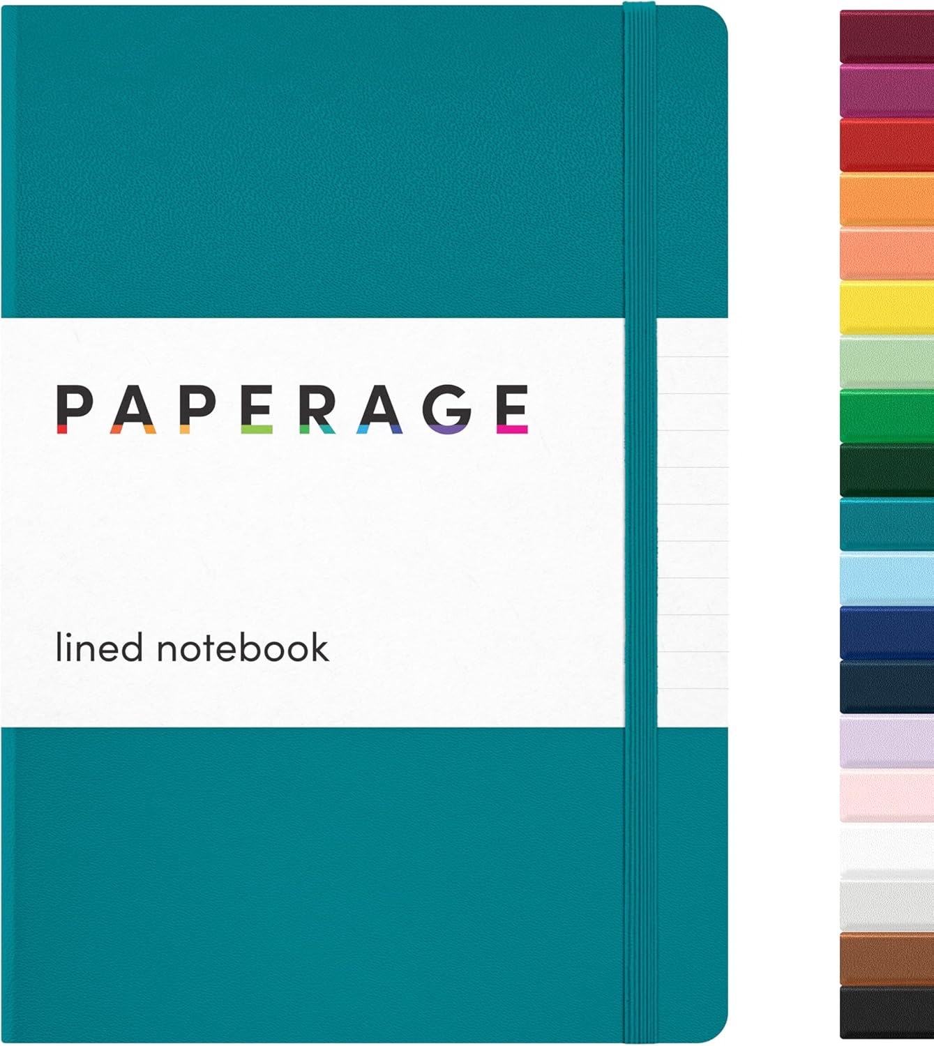 PAPERAGE Lined Journal (Turquoise) - 100 GSM, Hardcover